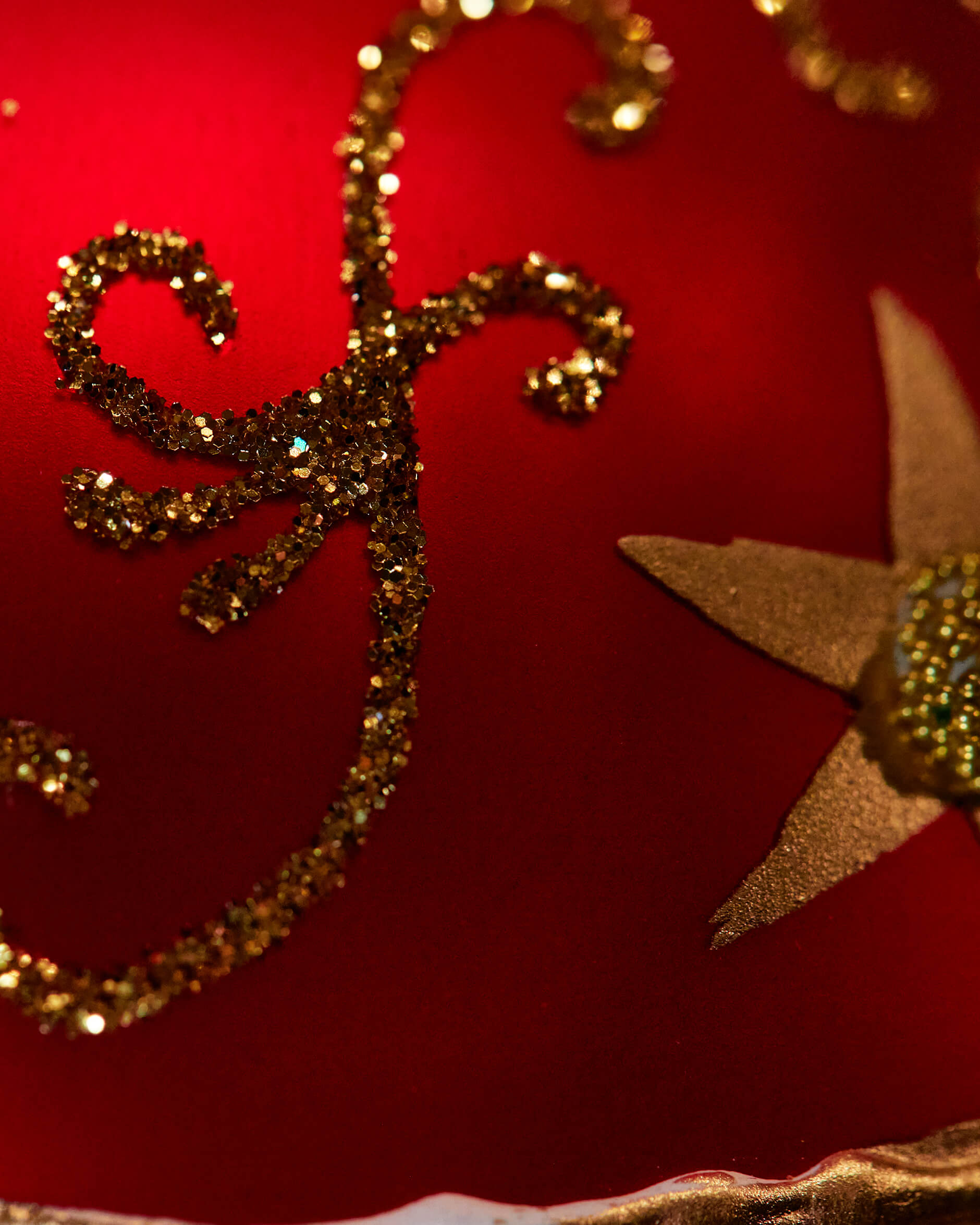 Lux Eugenie Weihnachtskugel rot/gold