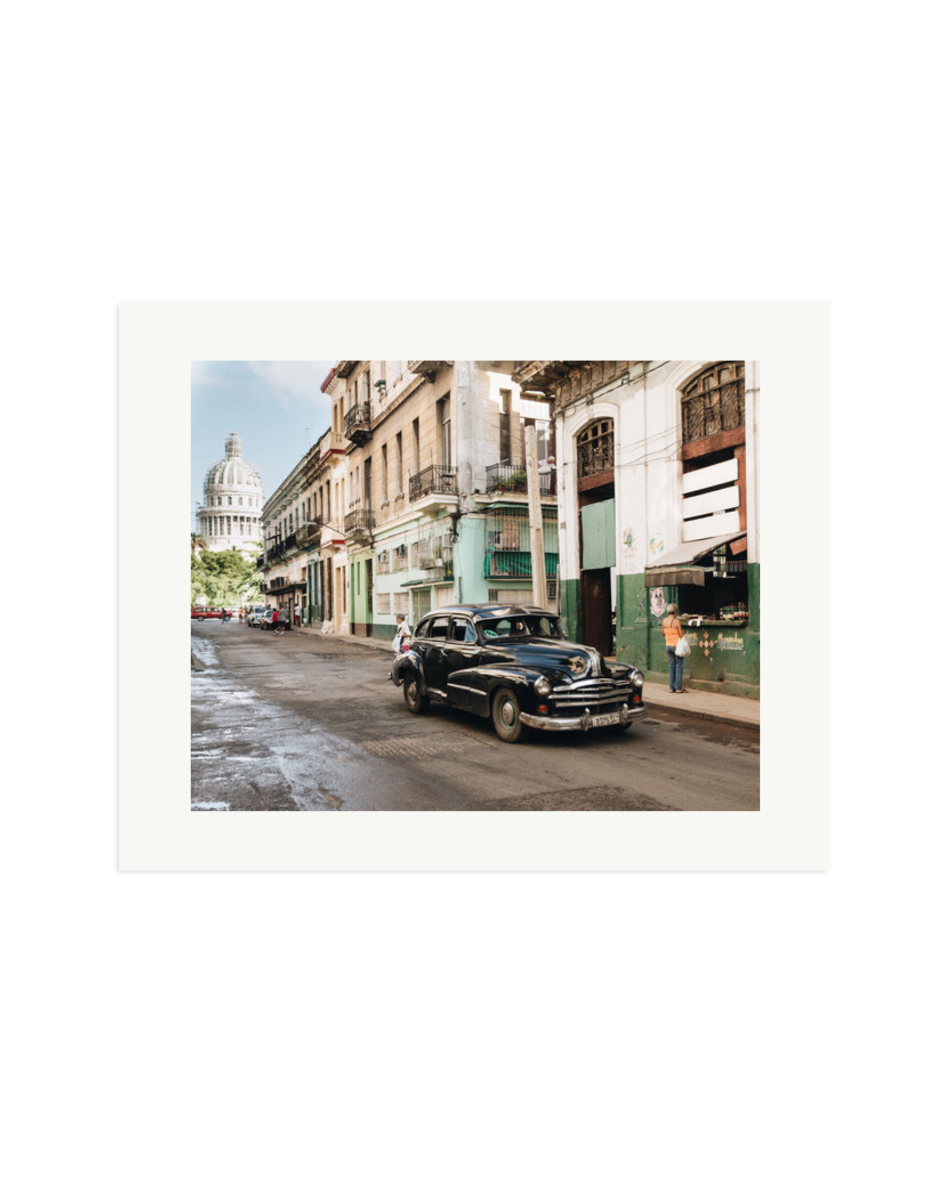 Black Car in Cuba Print Only / XL