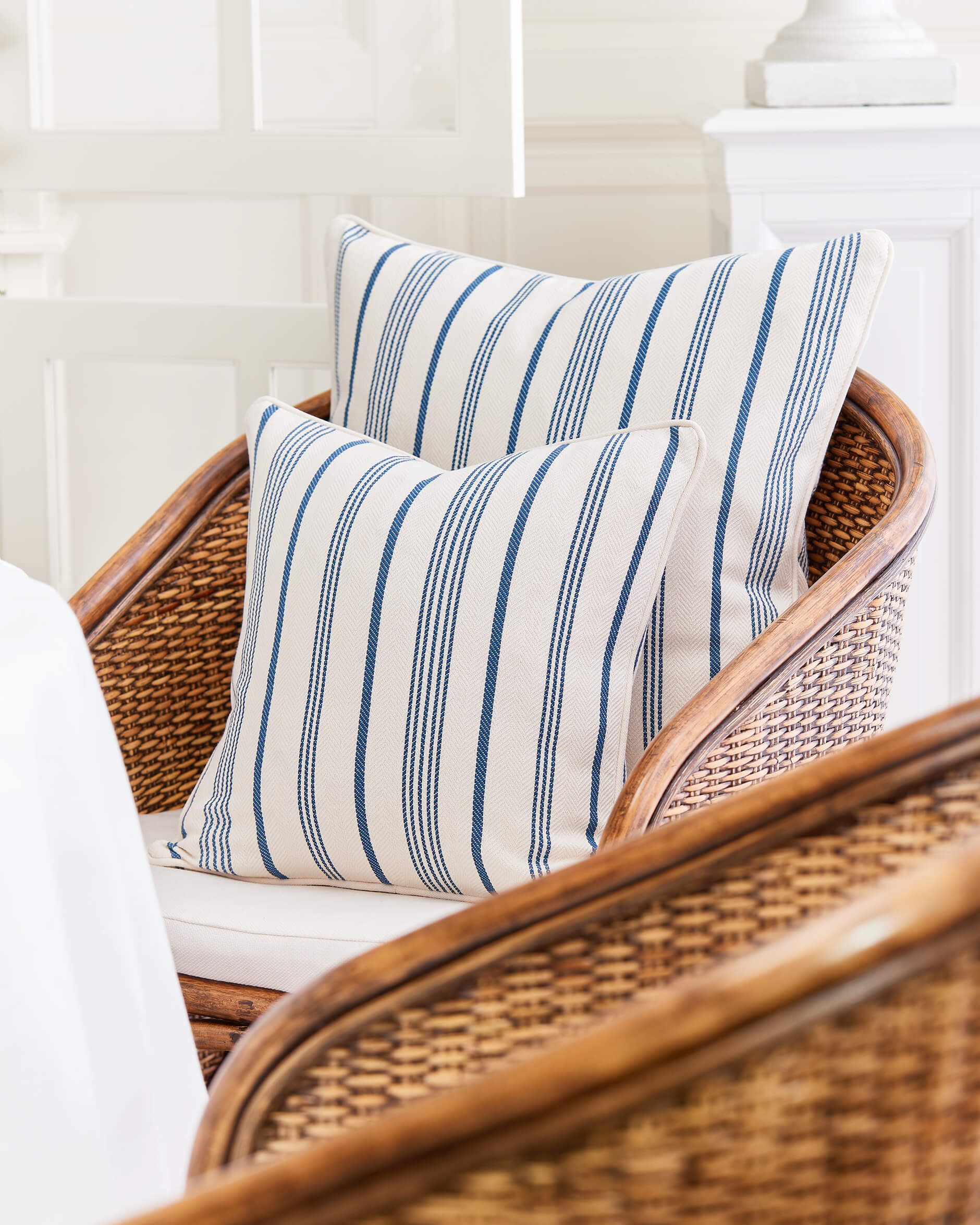 Glenda kuddfodral blå/vit