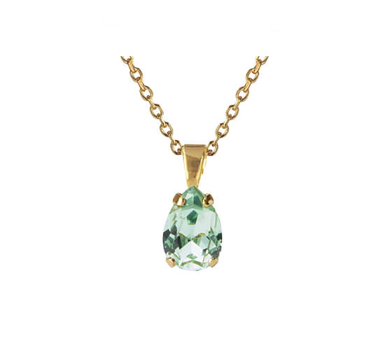 null - Petite Drop Necklace Crystal