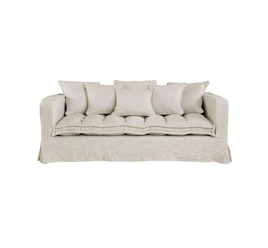 Linen sand - Greenwich soffa velvet iron grey