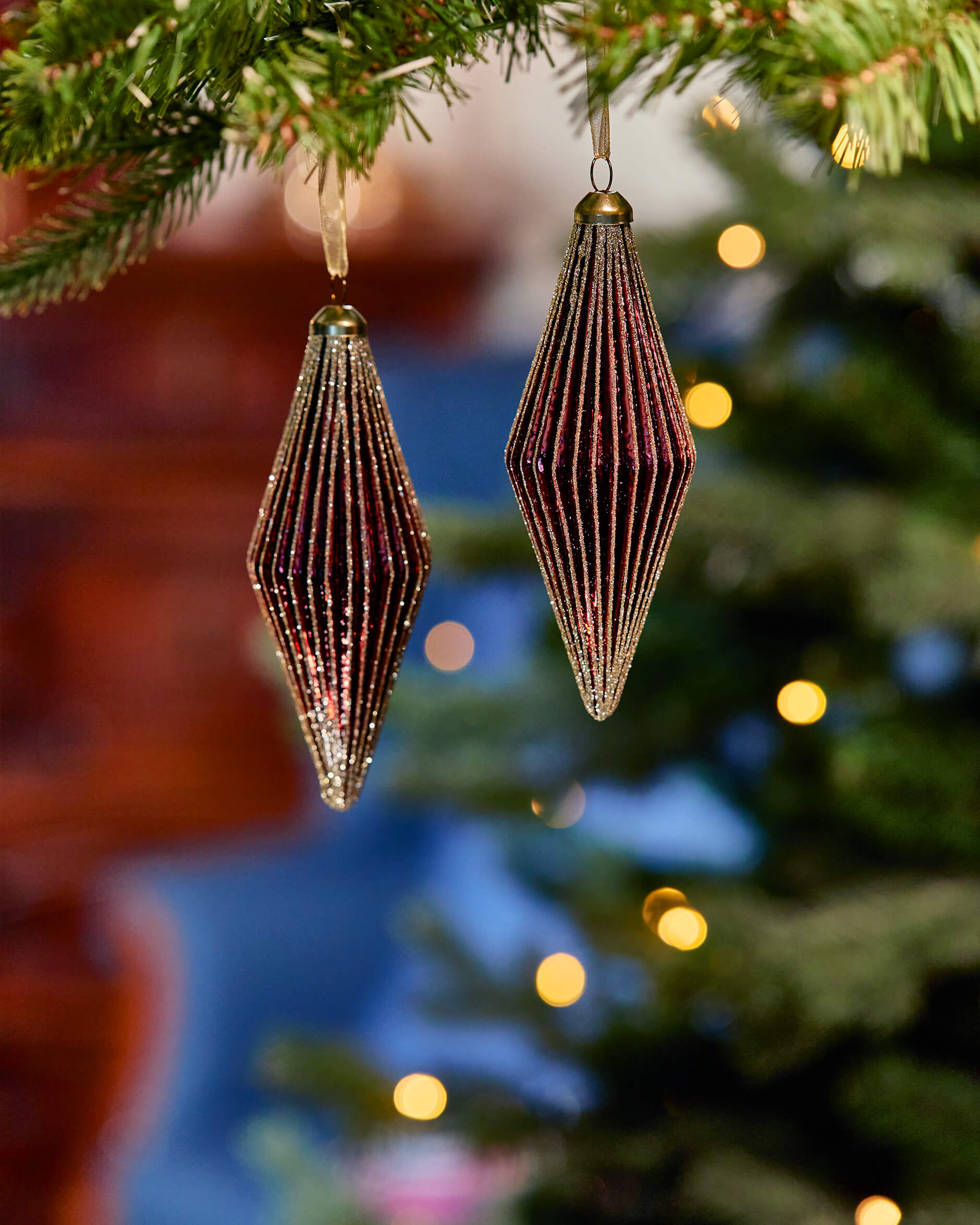 Corinne Weihnachtsschmuck Wein 2er-Pack