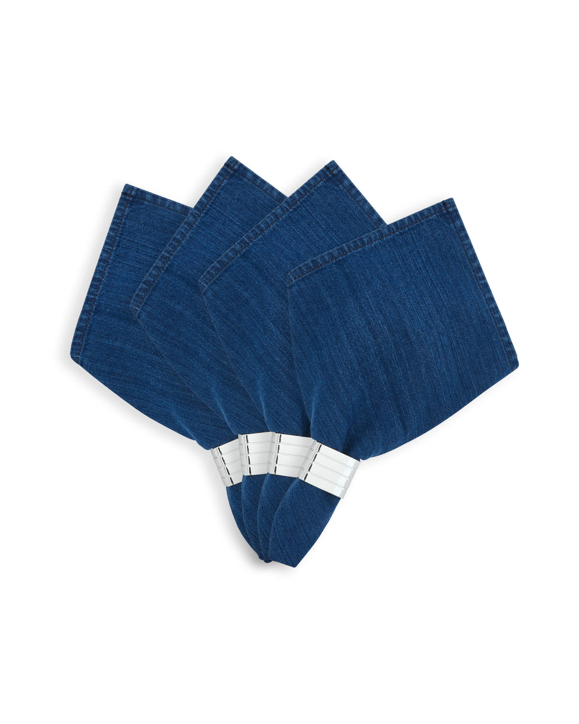 Denim servetter blå 4-pack