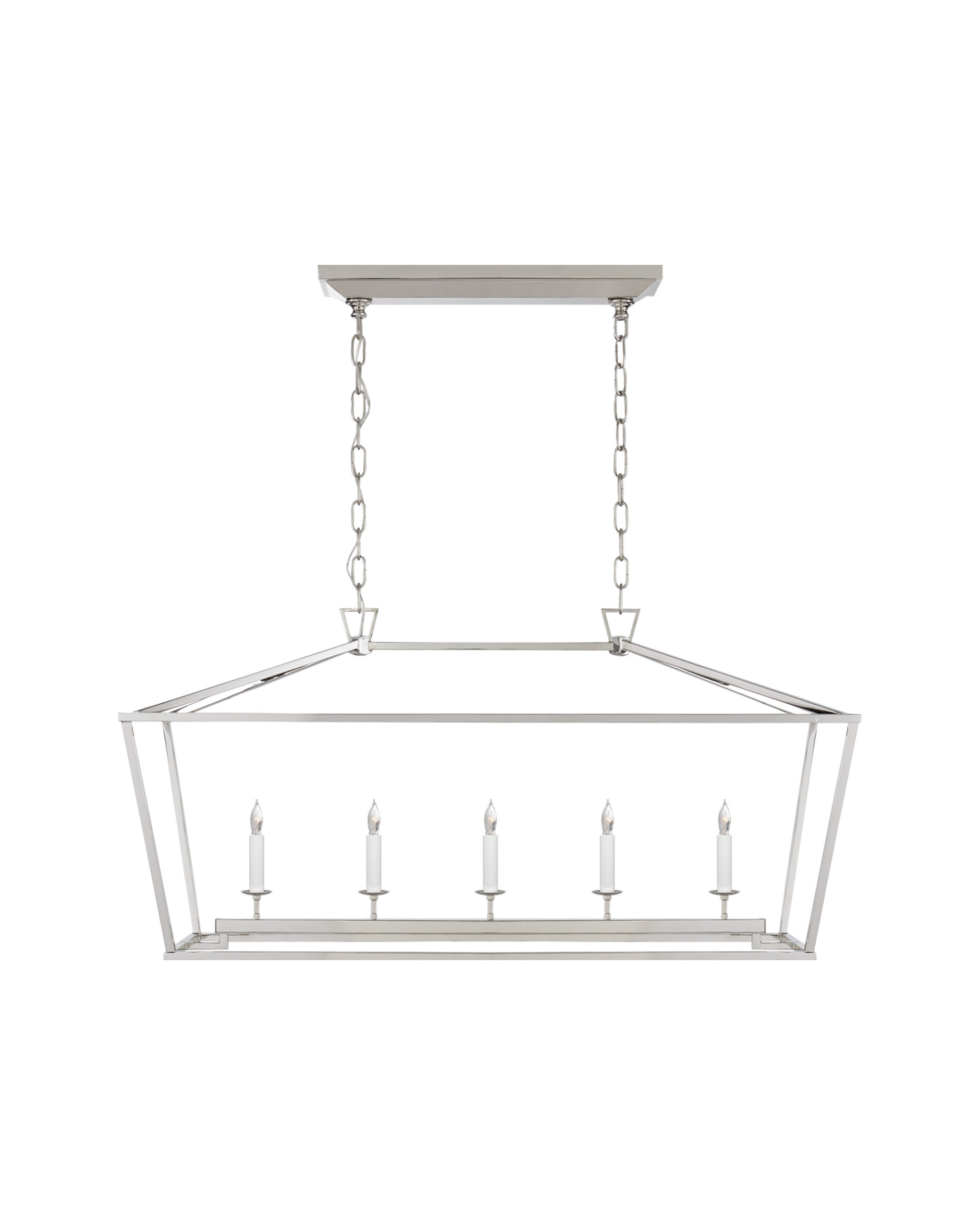 Darlana Linear Lantern Polished Nickel Medium