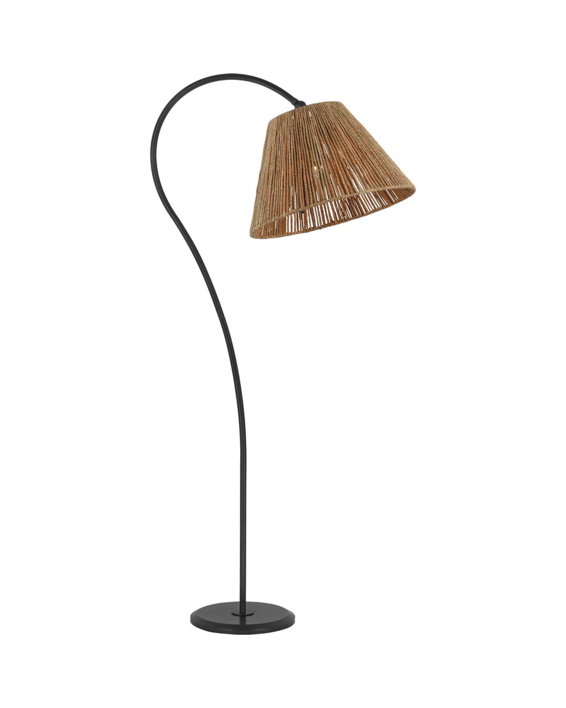 Dume Large Arched Floor Lamp Aged Iron