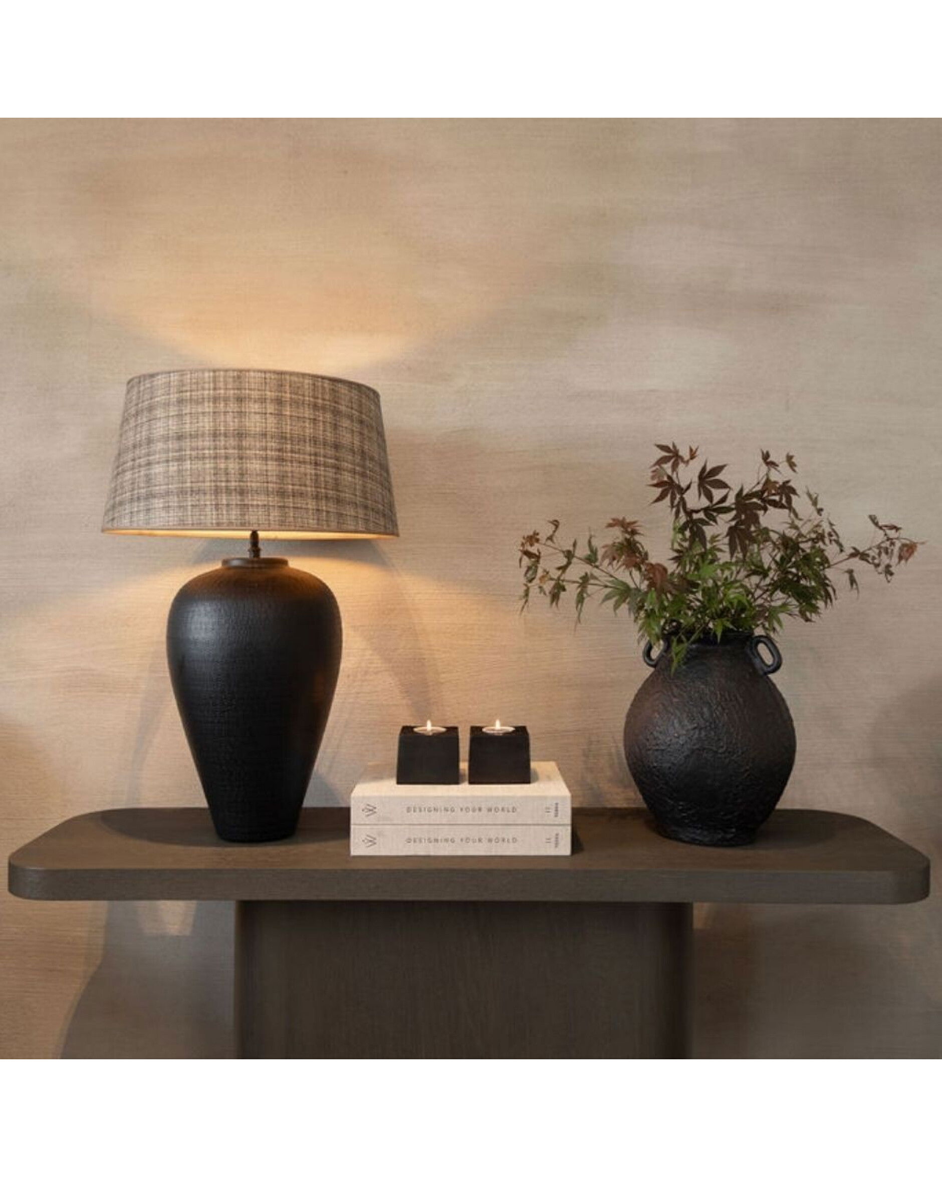 Klassischer Lampenschirm callum plaid brown OUTLET