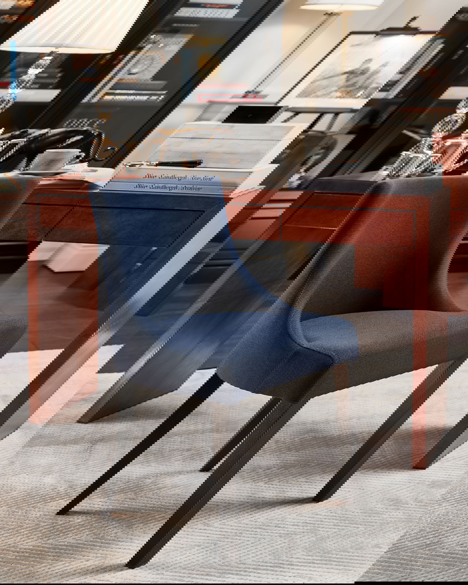 Addison matstol indigo