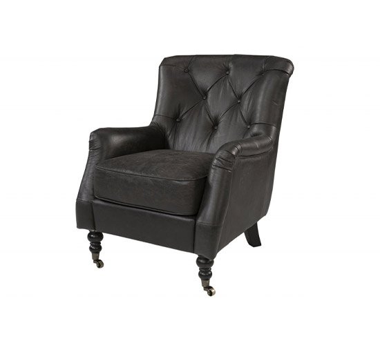 Dessau armchair leather black