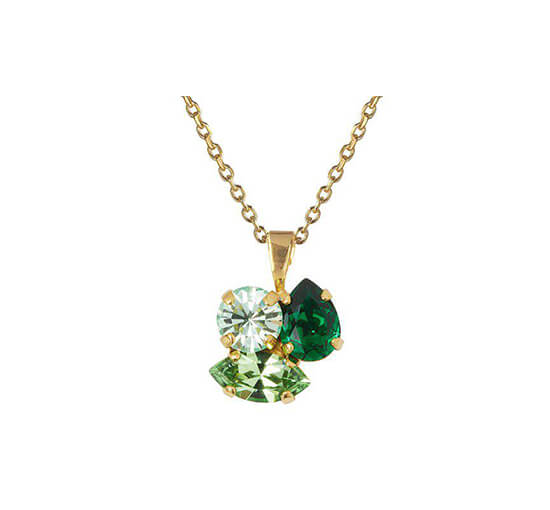 null - Ana halskæde majestic green combo rhodium