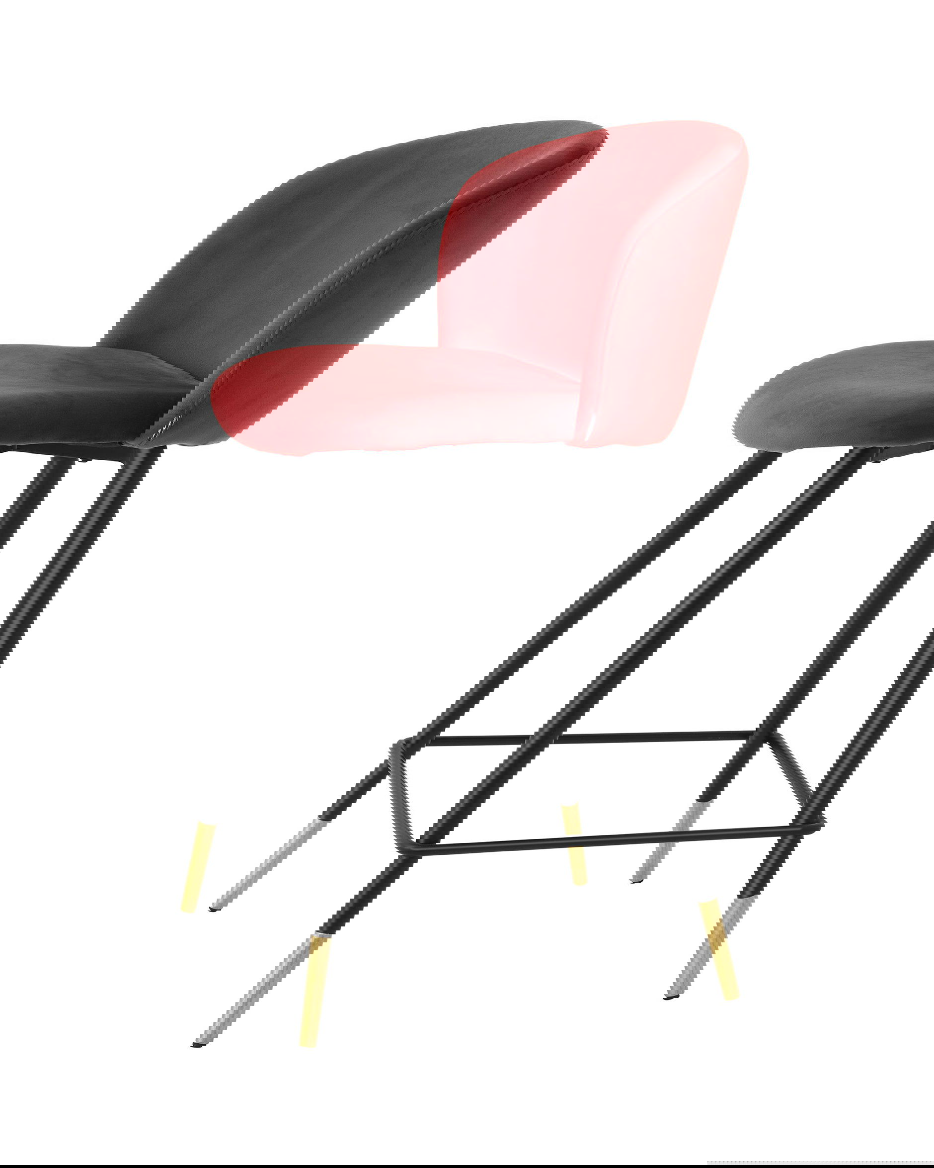 Volante Counter Stool Roche Bordeaux Velvet