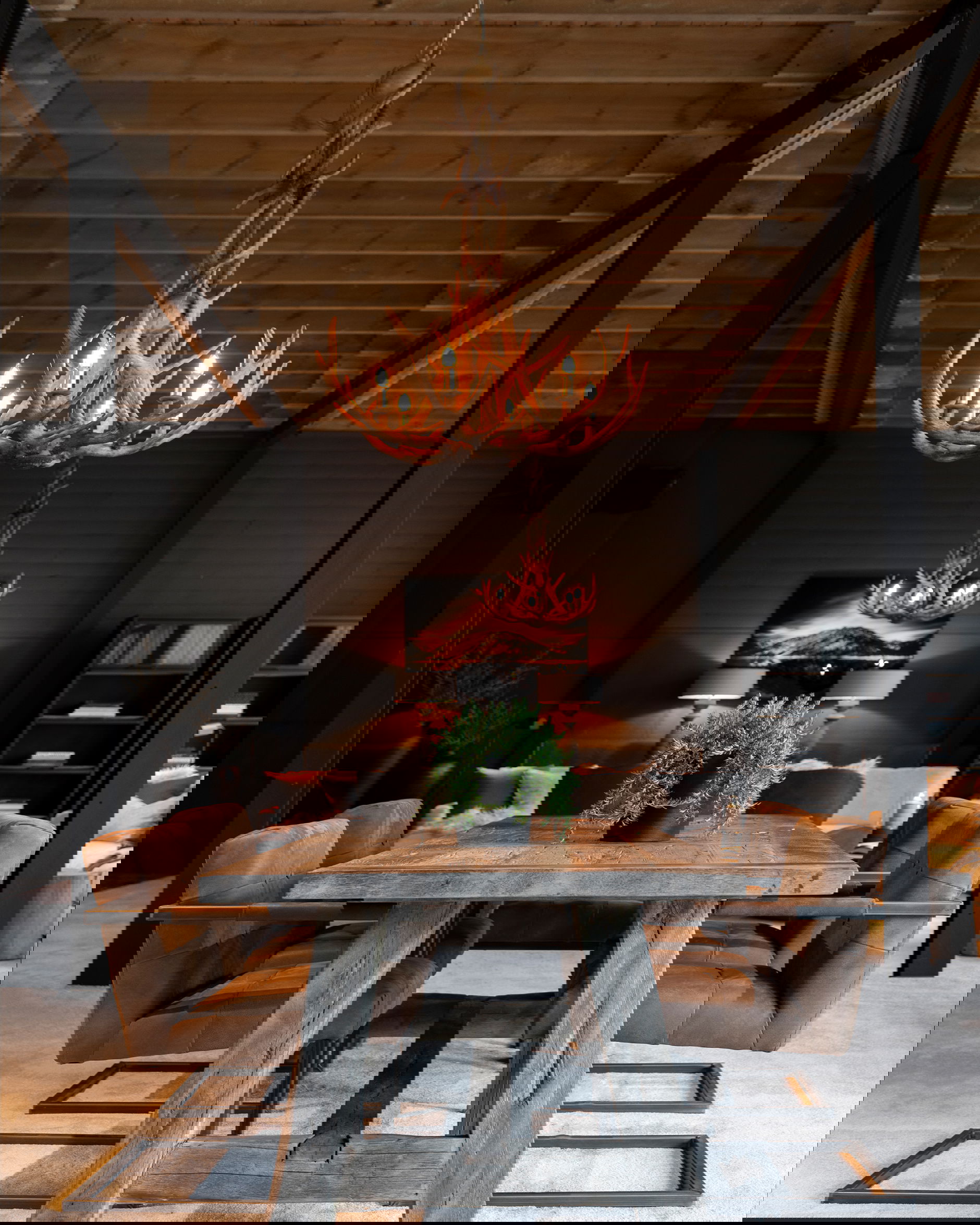 Antler takkrona natur Ø90