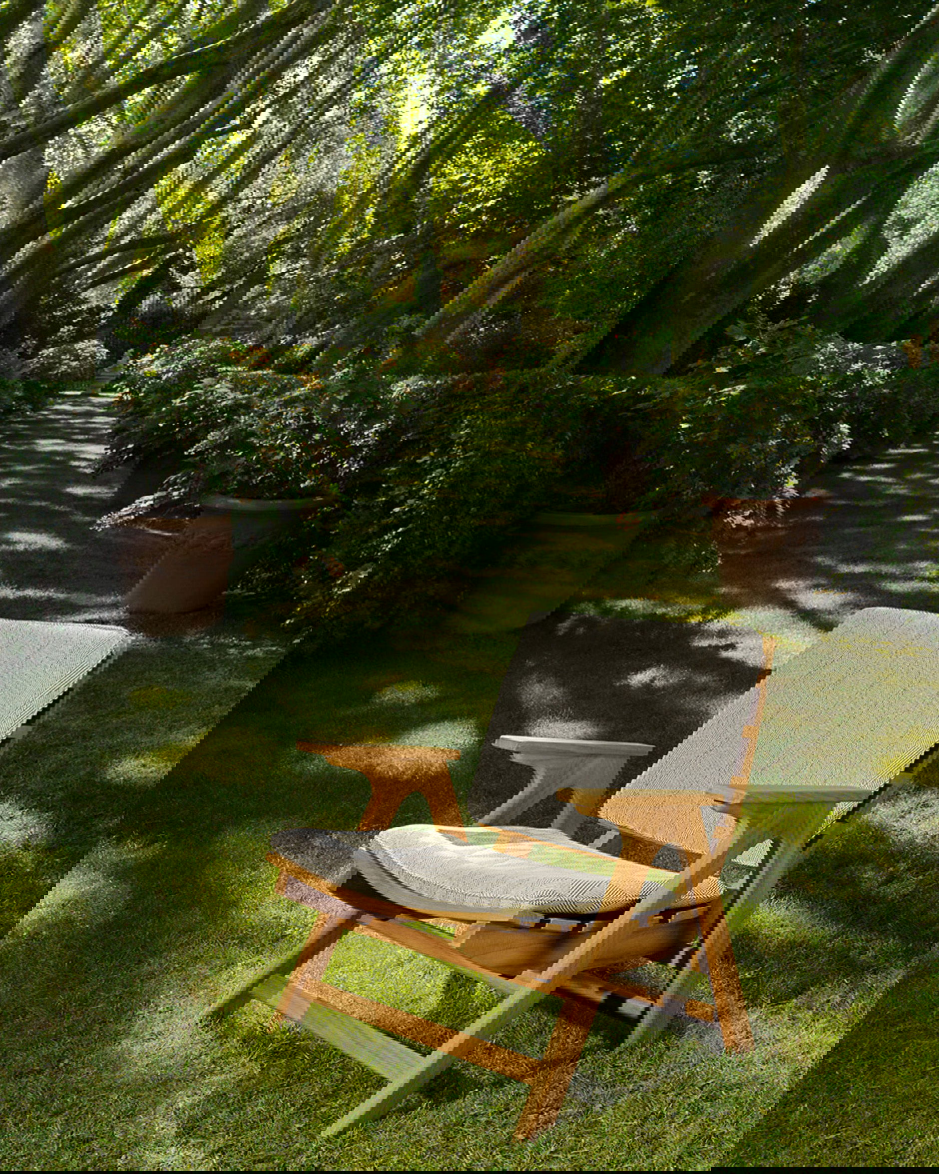 Oceanview fåtølje natural teak