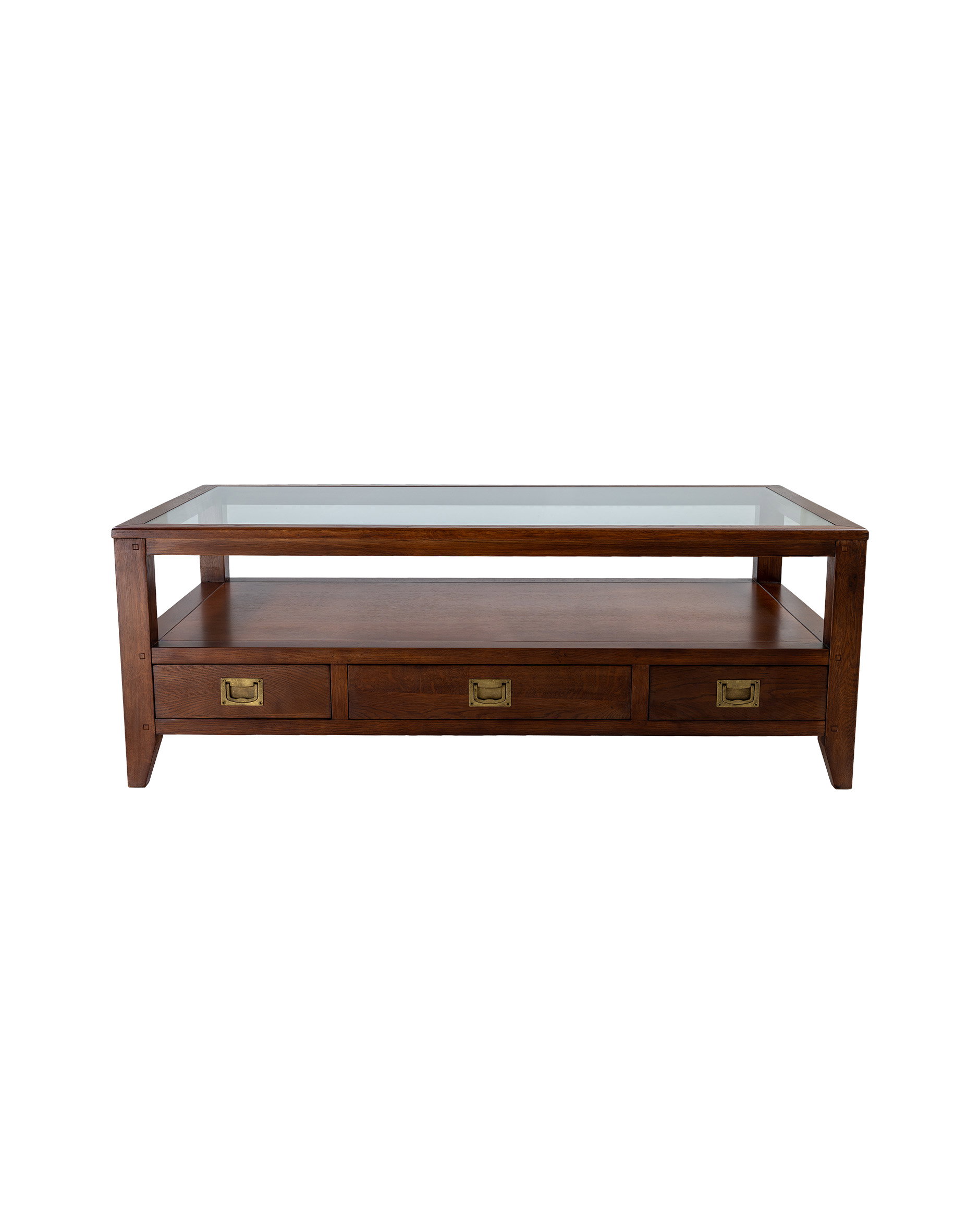 Martino coffee table with glass top Noble Brown