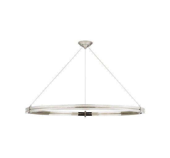 Polished Nickel - Paxton 48" Ring Chandelier Polished Nickel