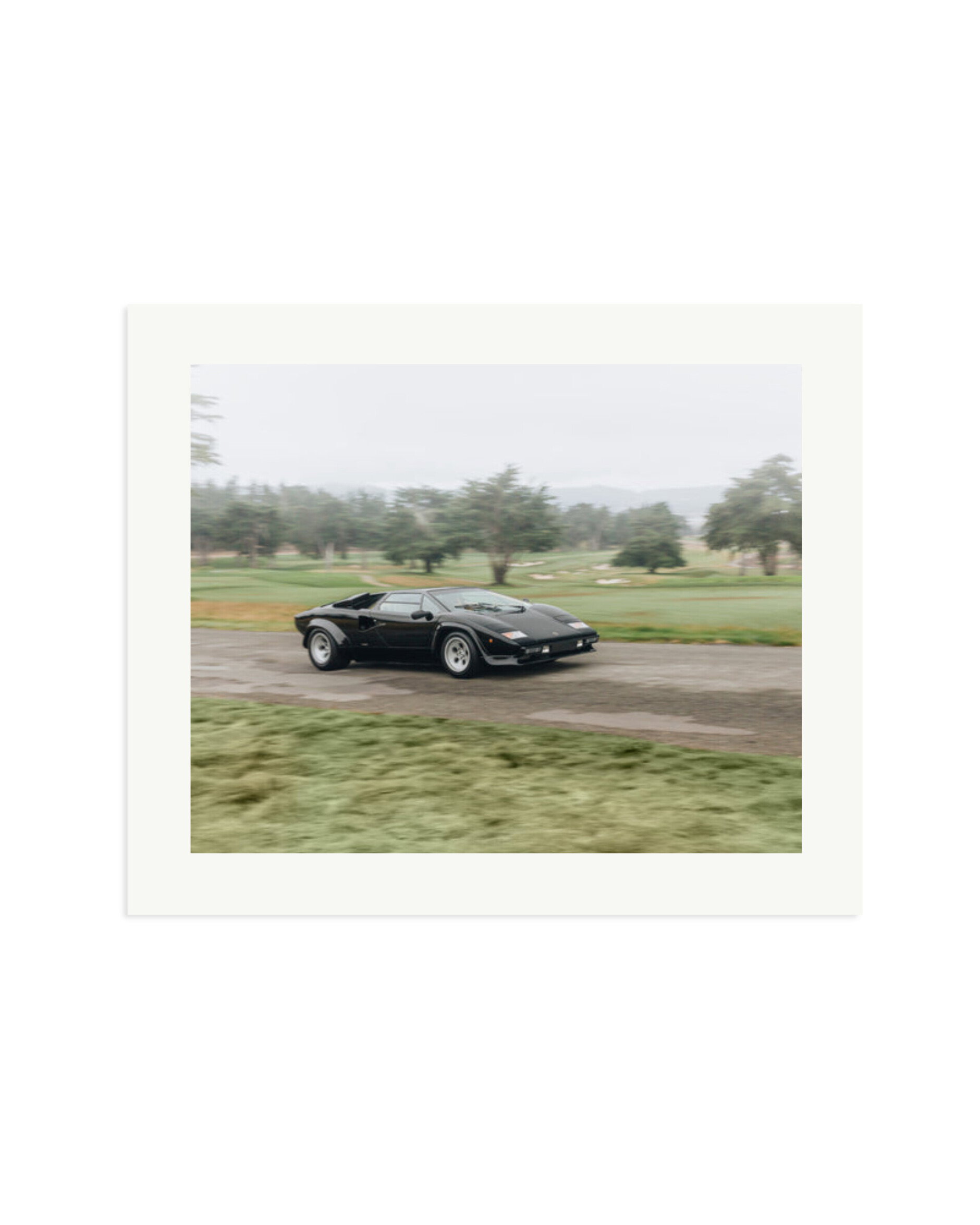 Black Lamborghini Countach Print Only / Large