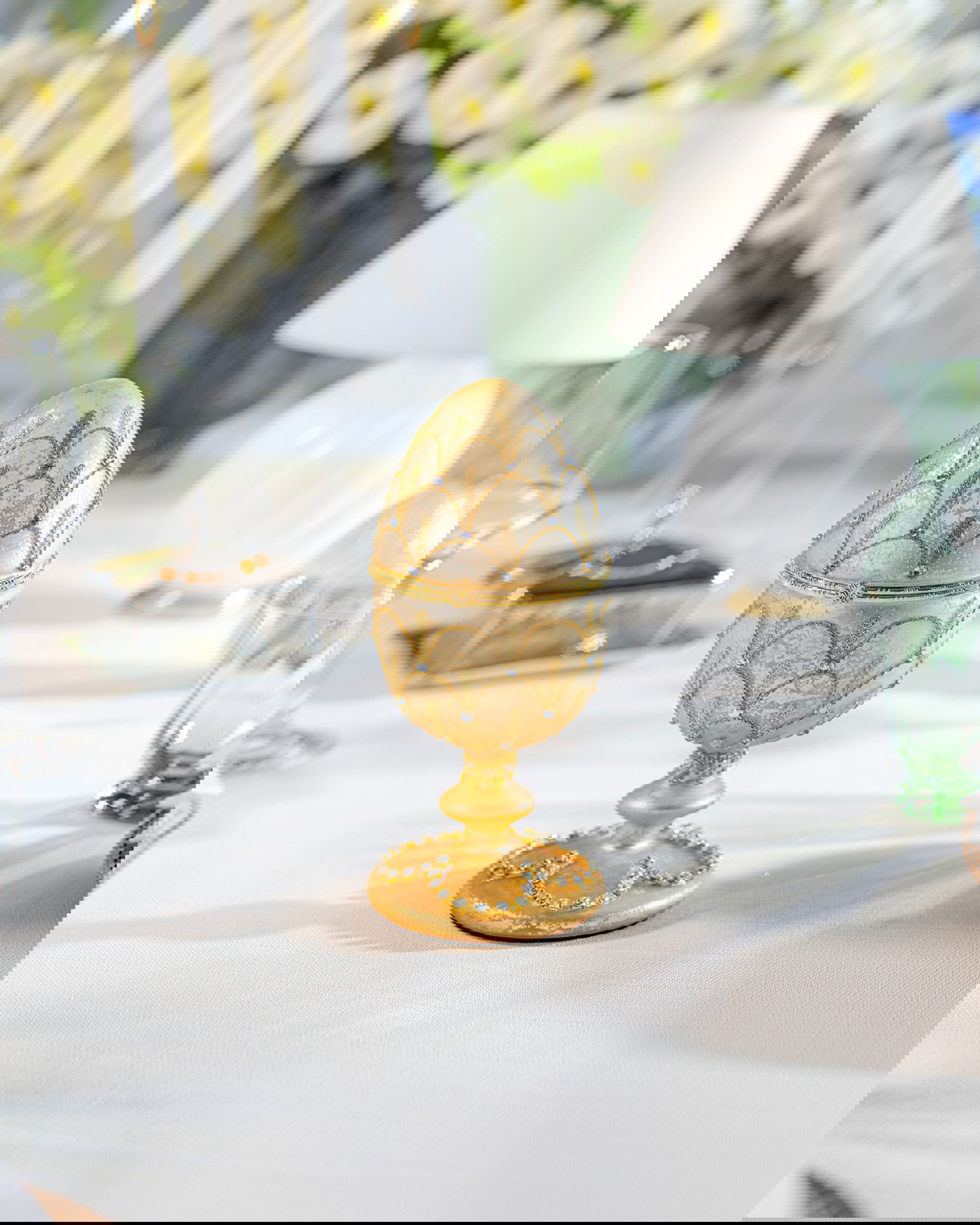 Anastasia Fabergé-Ei Weihnachtsdekoration Gold