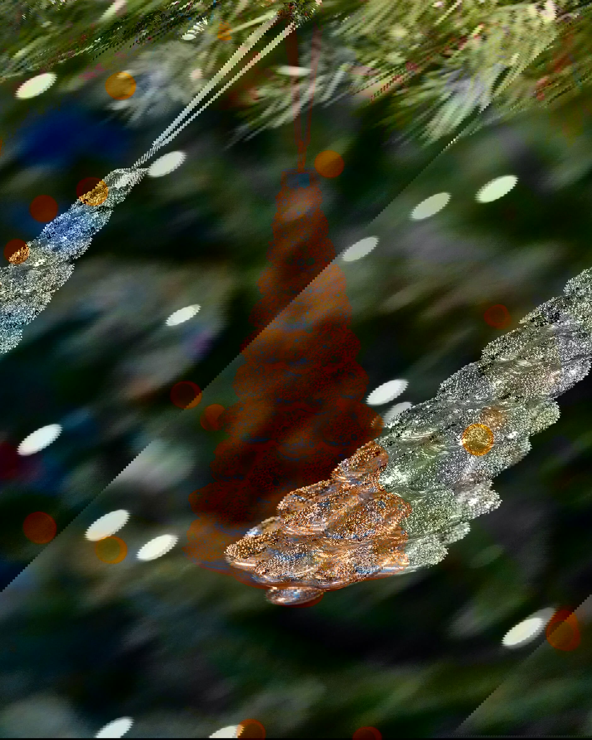 Gran julgransdekoration guld