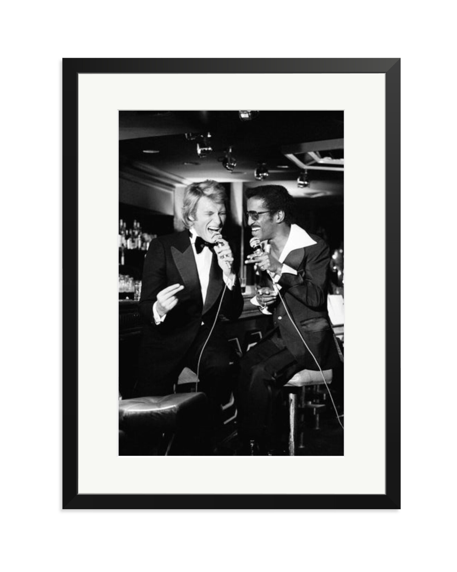 Johnny Hallyday and Sammy Davis Jr. Black / XL
