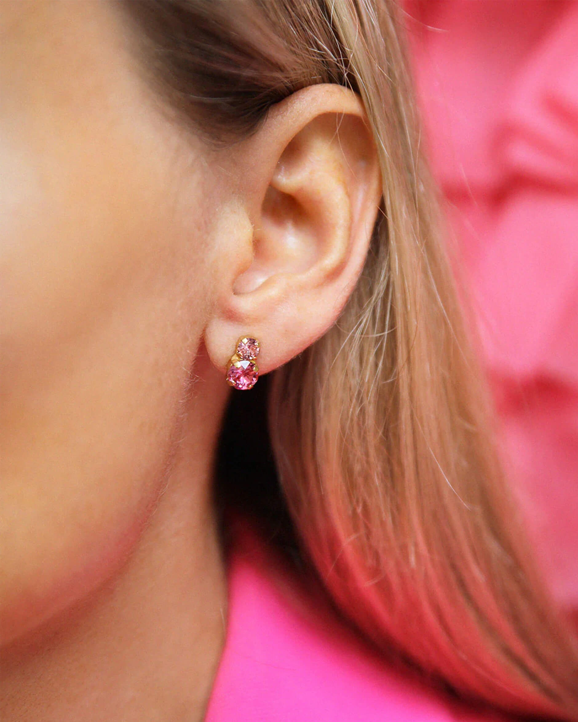 Leah Earrings Rose Combo