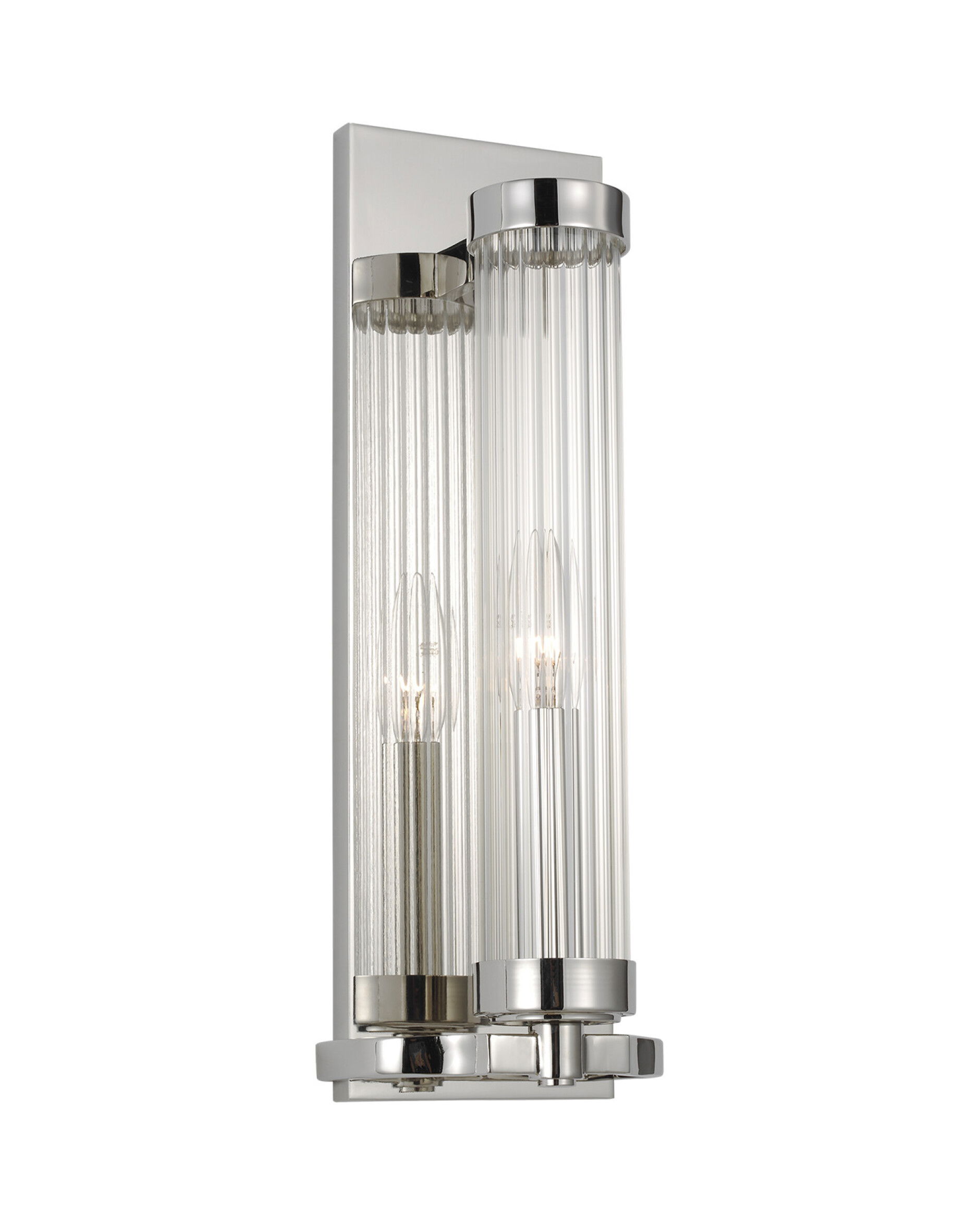 Demi vägglampa nickel