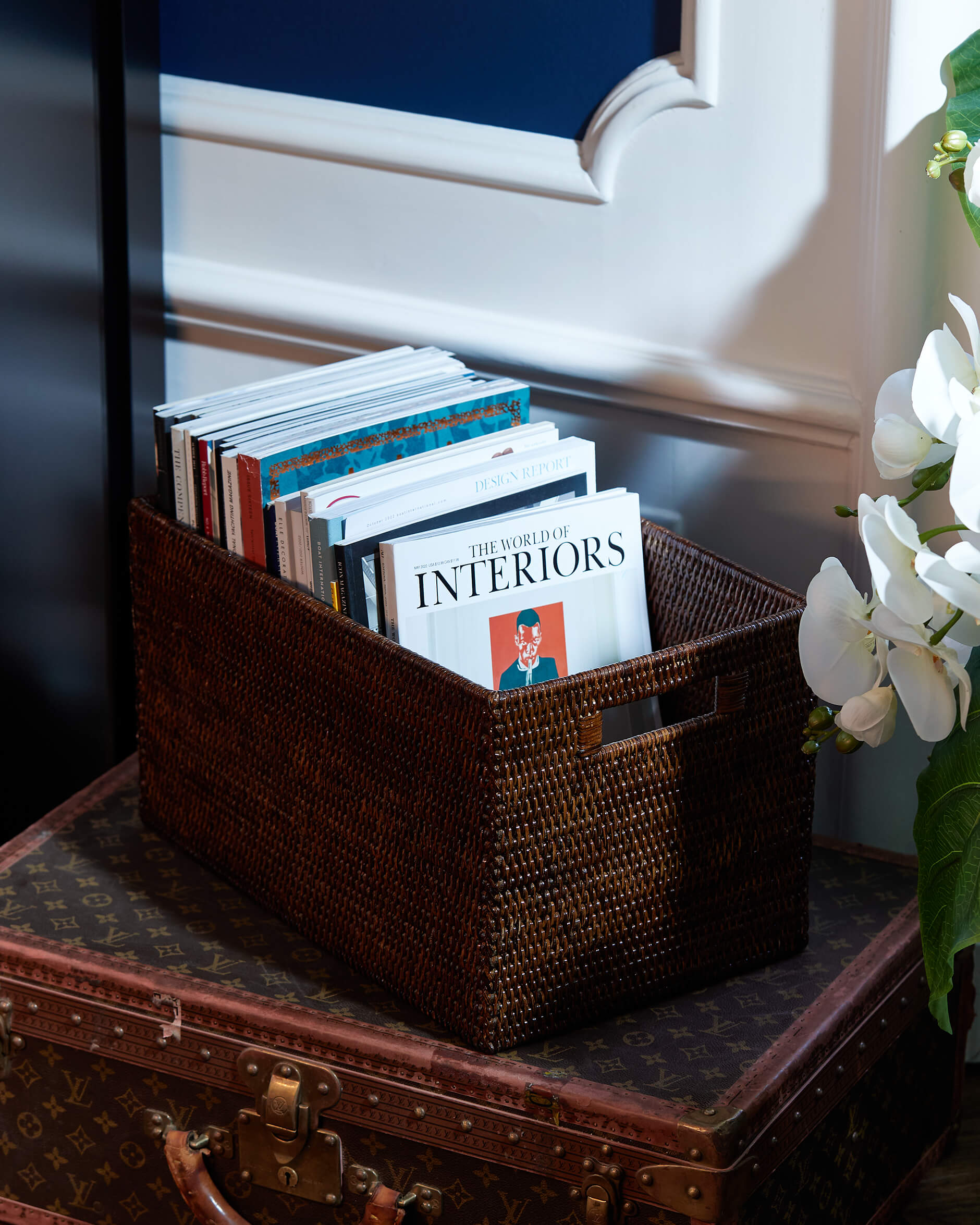 Cognac tidningskorg rotting