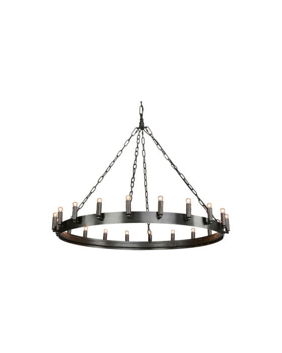 Crown taklampa antik järn Ø105