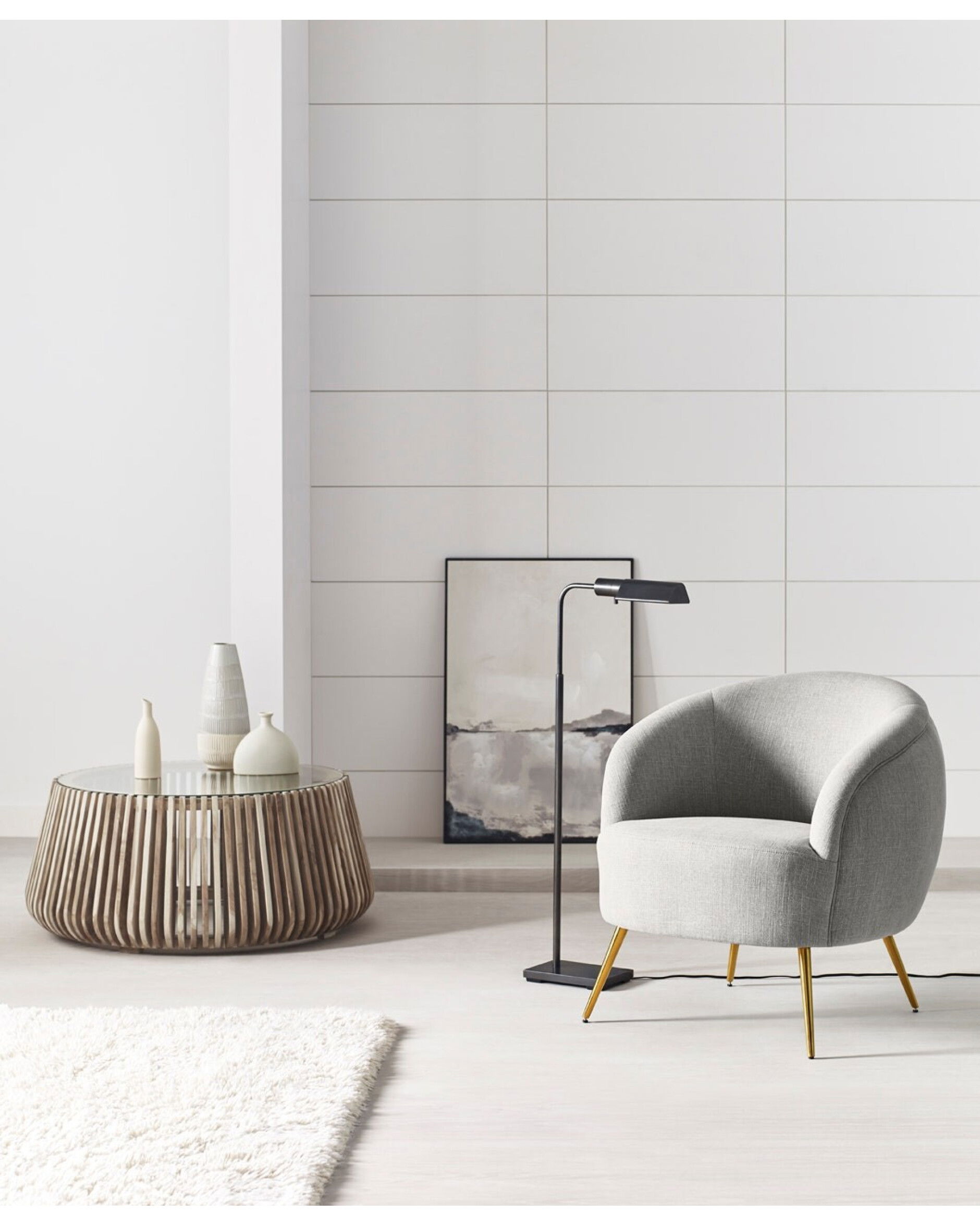 Studio golvlampa justerbar brons