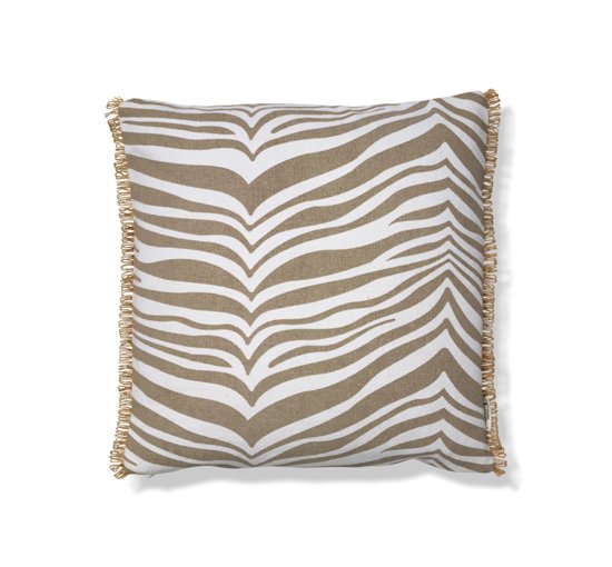 Simply Taupe - Zebra Cushion Black