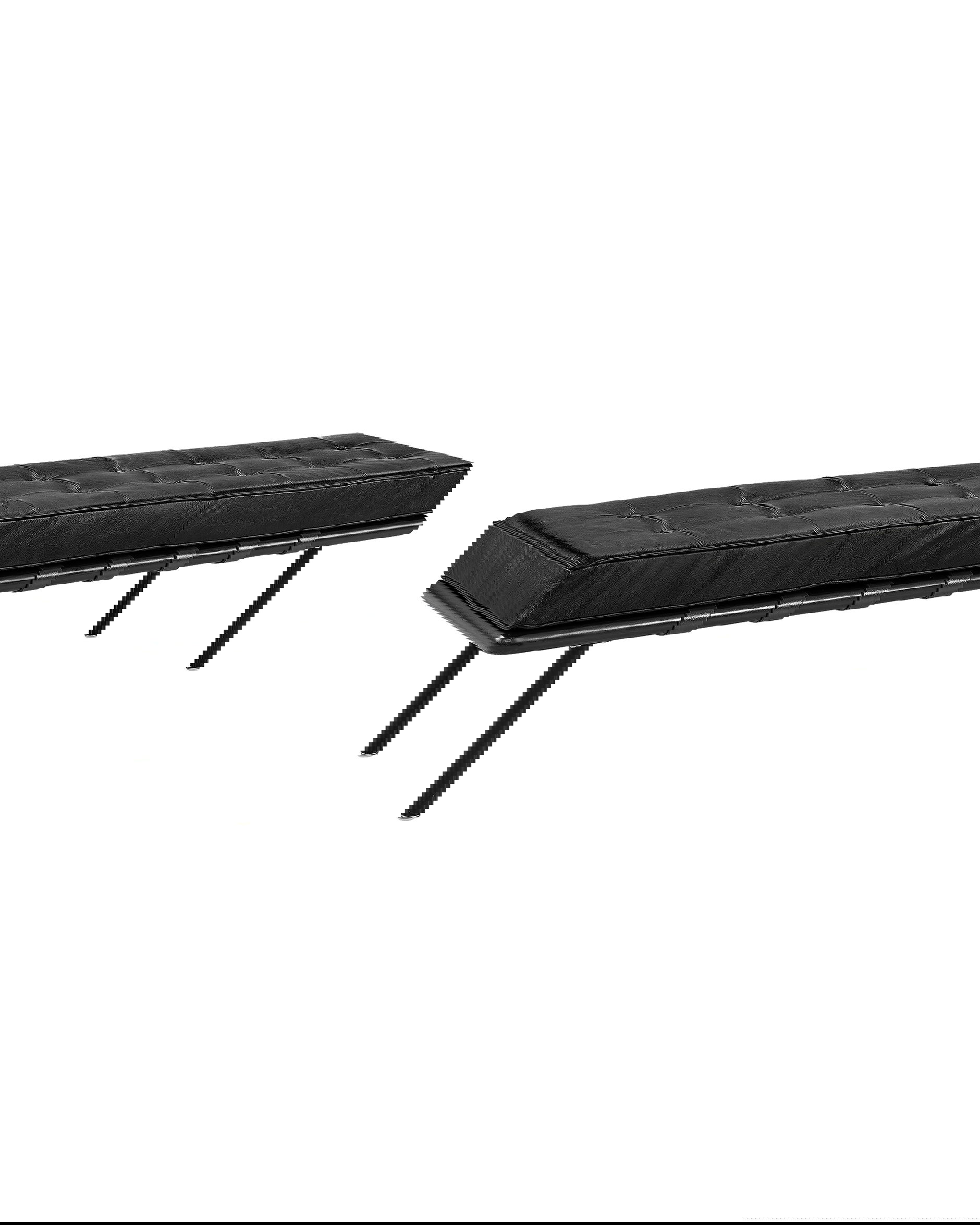 Princetown skinnbänk svart