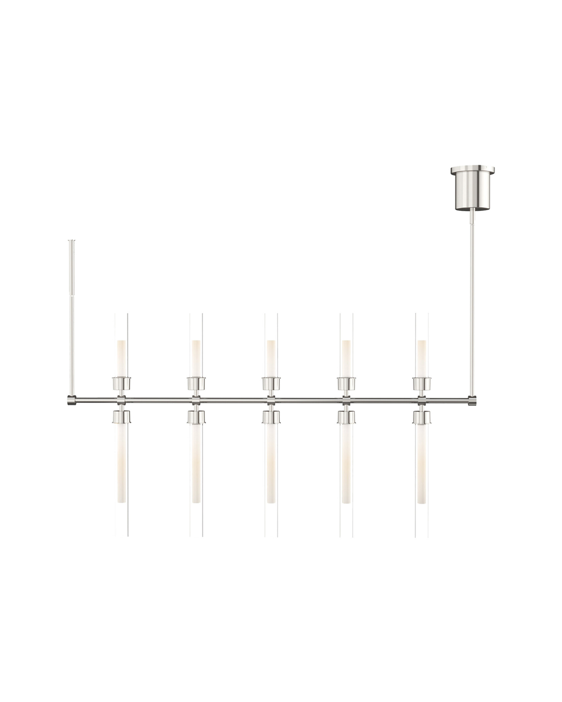 Linger 48" taklampa linjär nickel