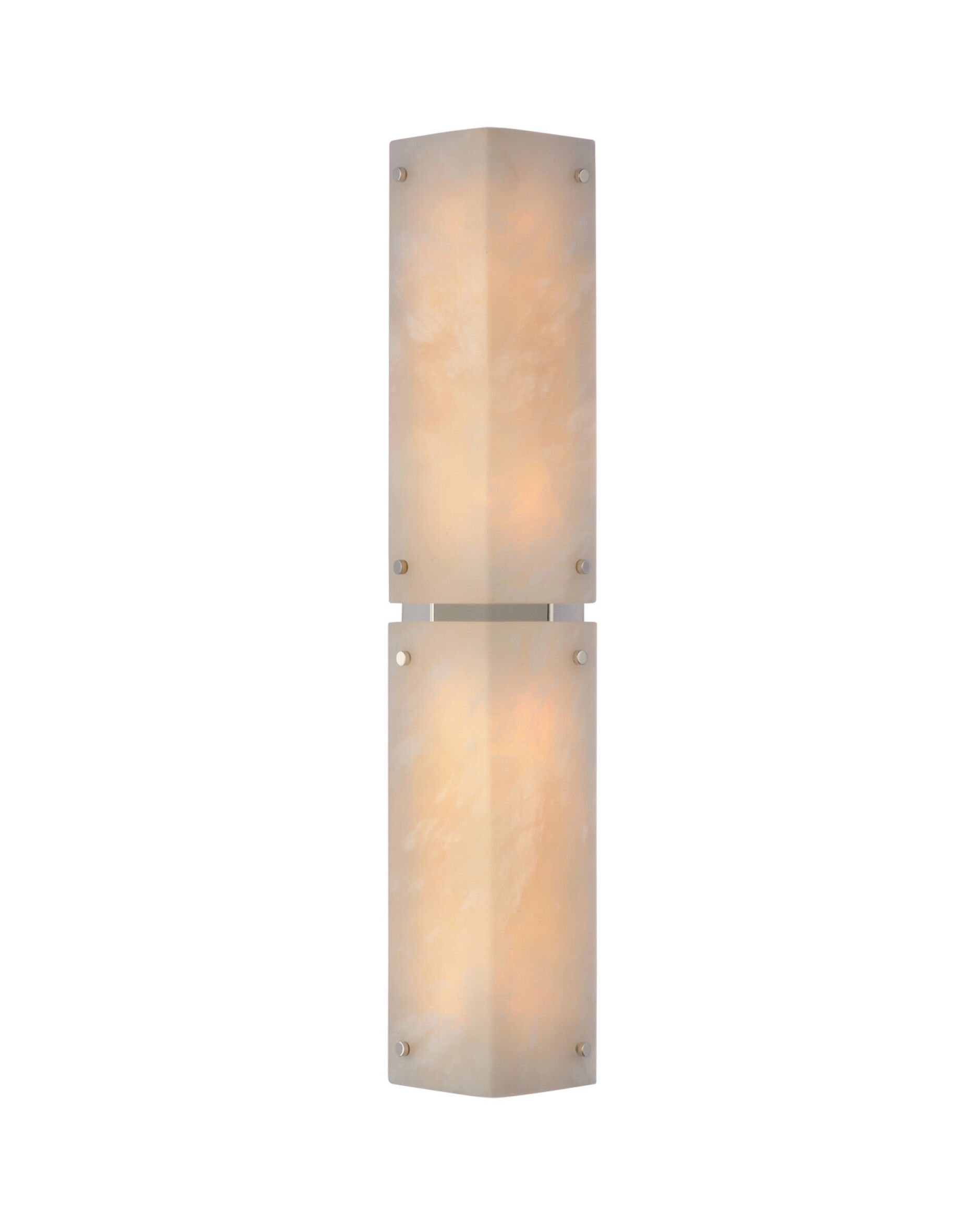Clayton 25" vägglampa alabaster/nickel