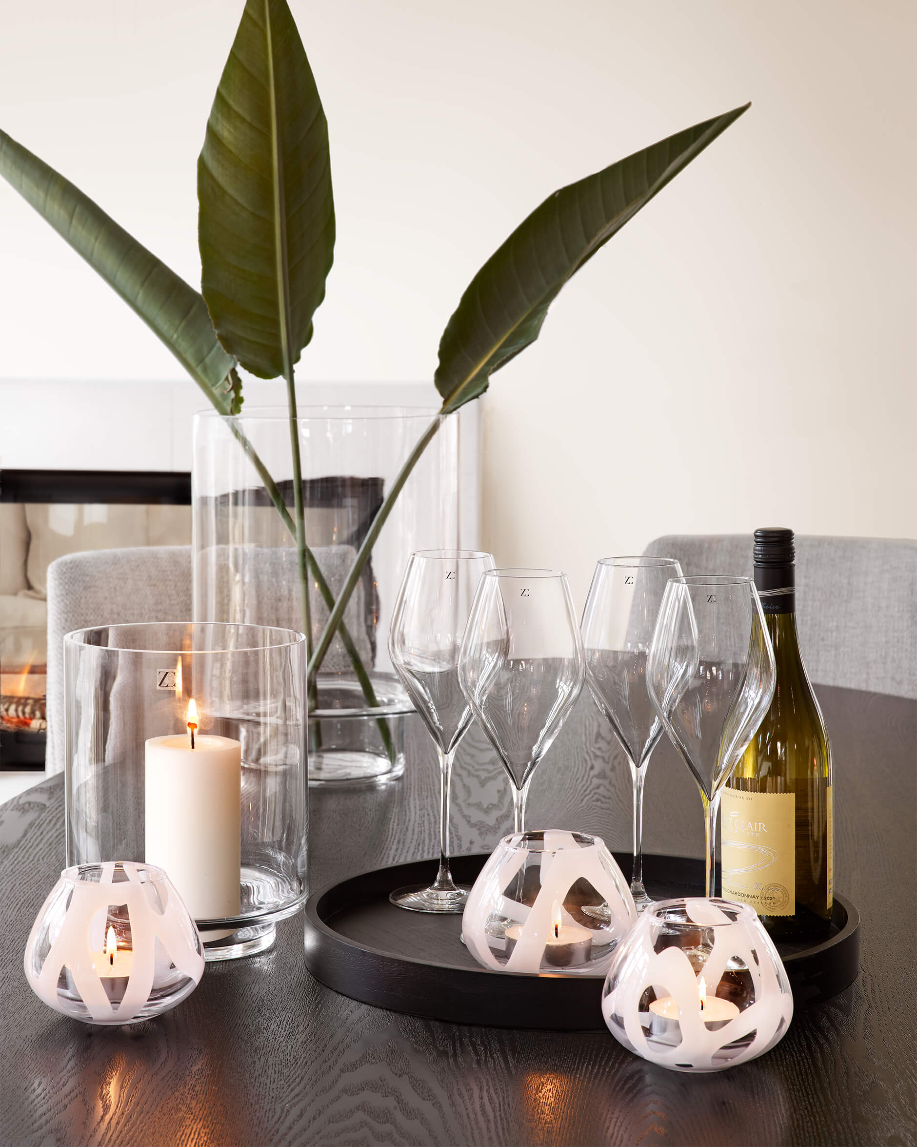 Toulouse ljuslykta vit