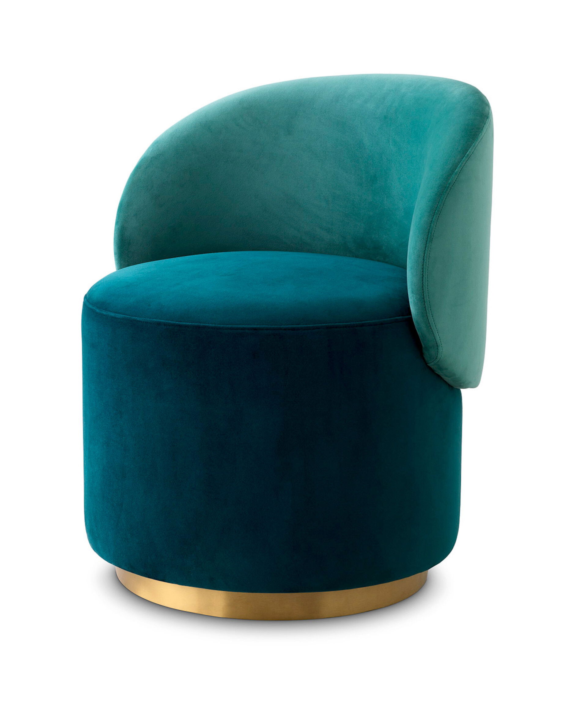Greer Low Dining Chair Sea Green Velvet
