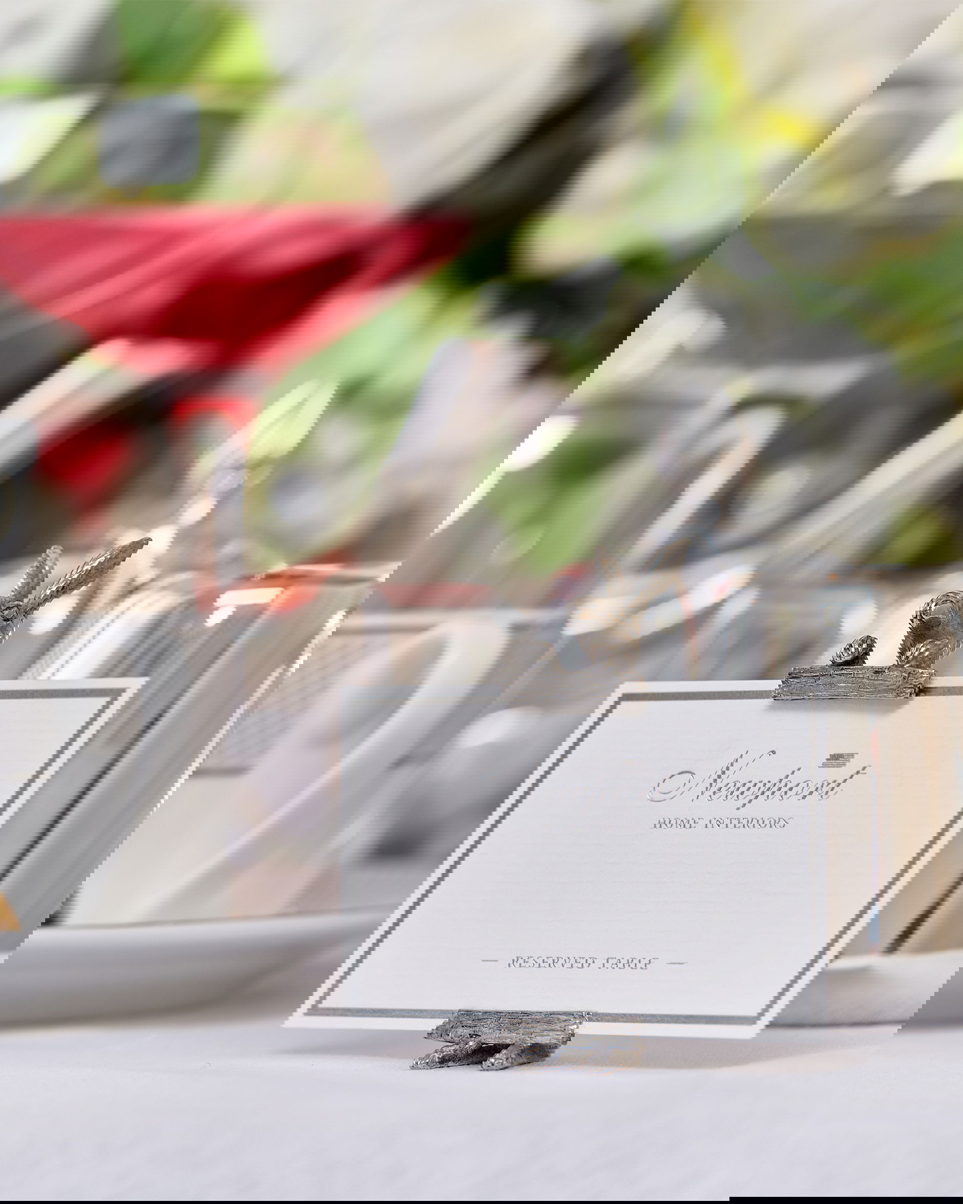 Kanin placeringskortshållare tenn