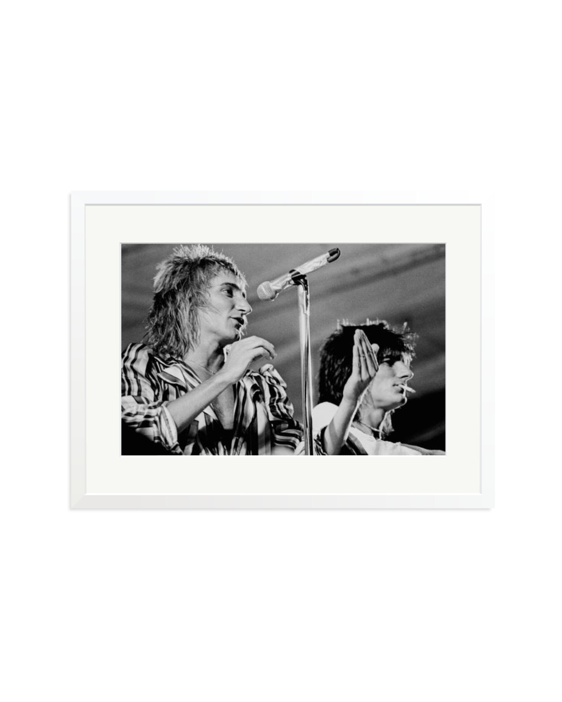 Rod Stewart & Ron Wood 1975 White / XL