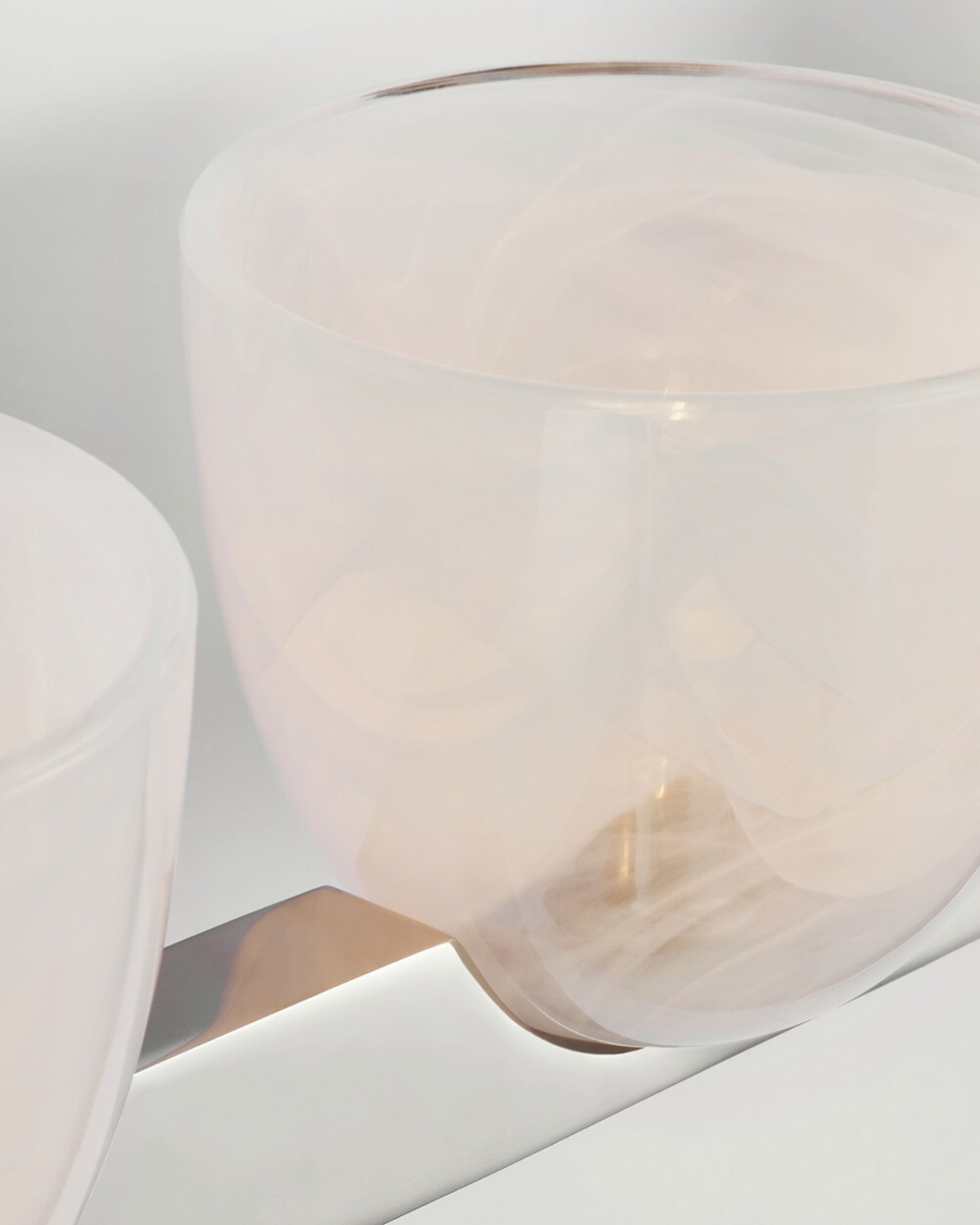 Carola 4L badrumsbelysning nickel/vitt glas