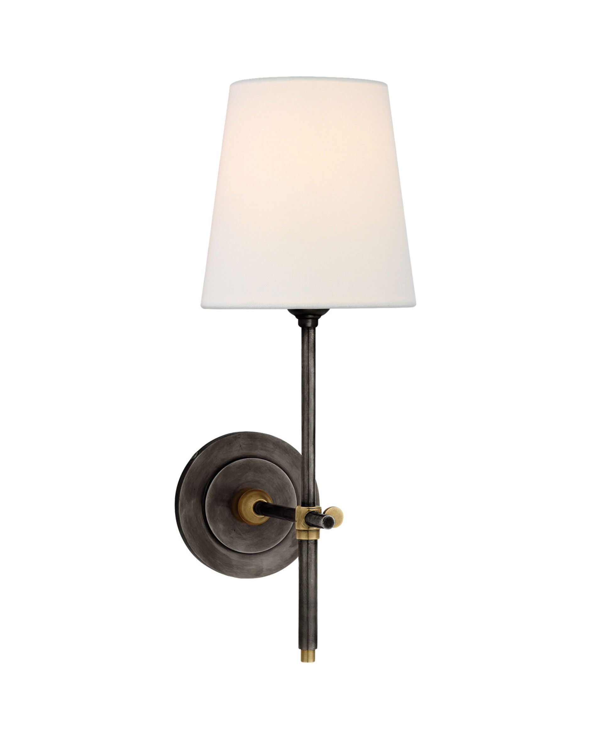 Bryant Sconce Bronze and Antique Brass/Linen OUTLET