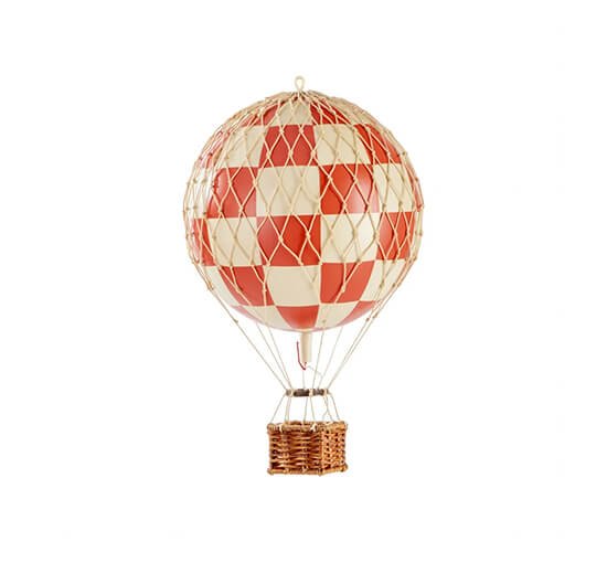 Check Red - Travels Light luftballong vit