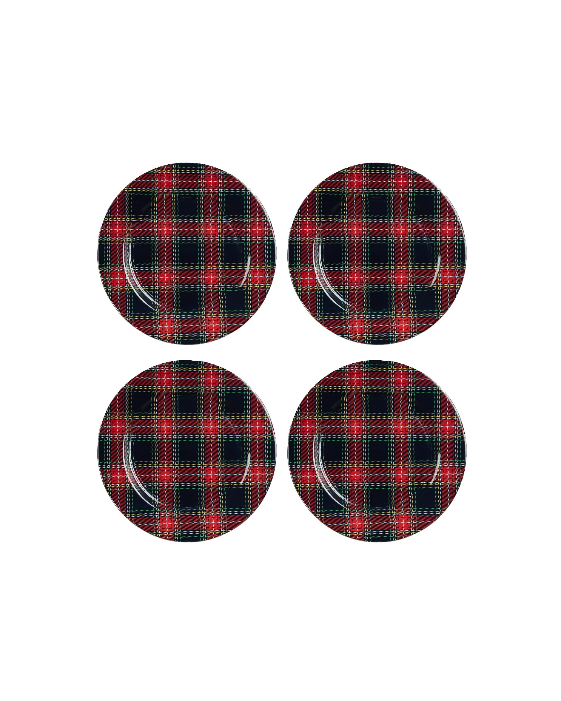 Tartan tallerkenunderlag 4-pakning