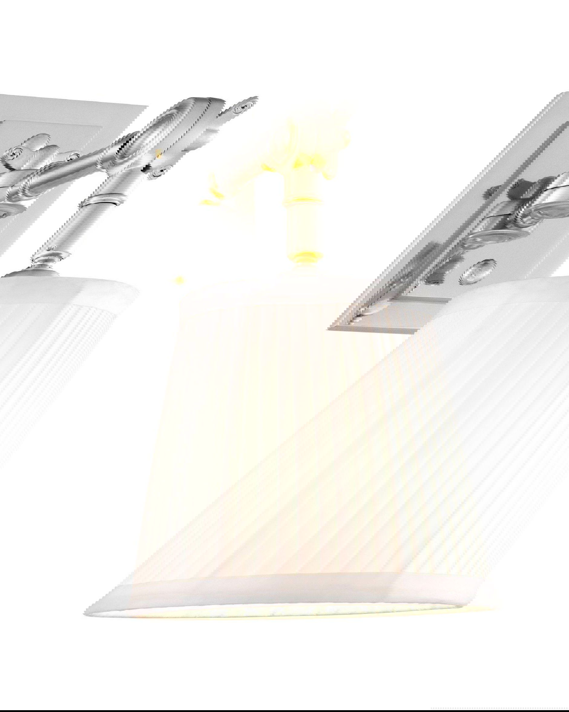 Wentworth vägglampa nickel/vit