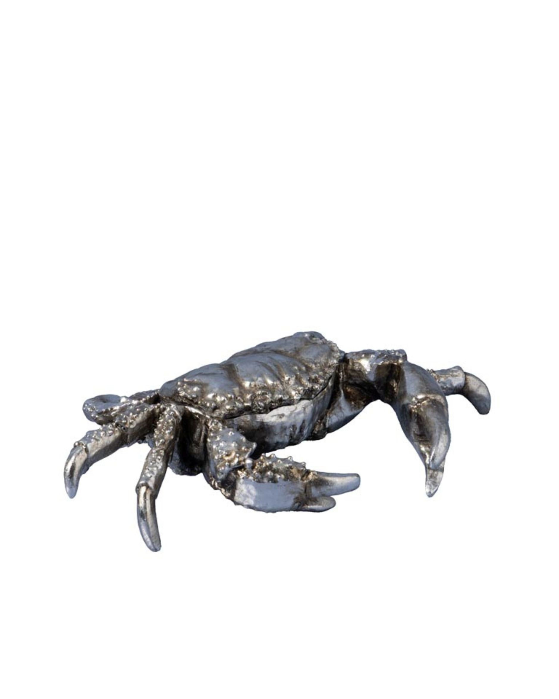 Harlow crab storage box in silver