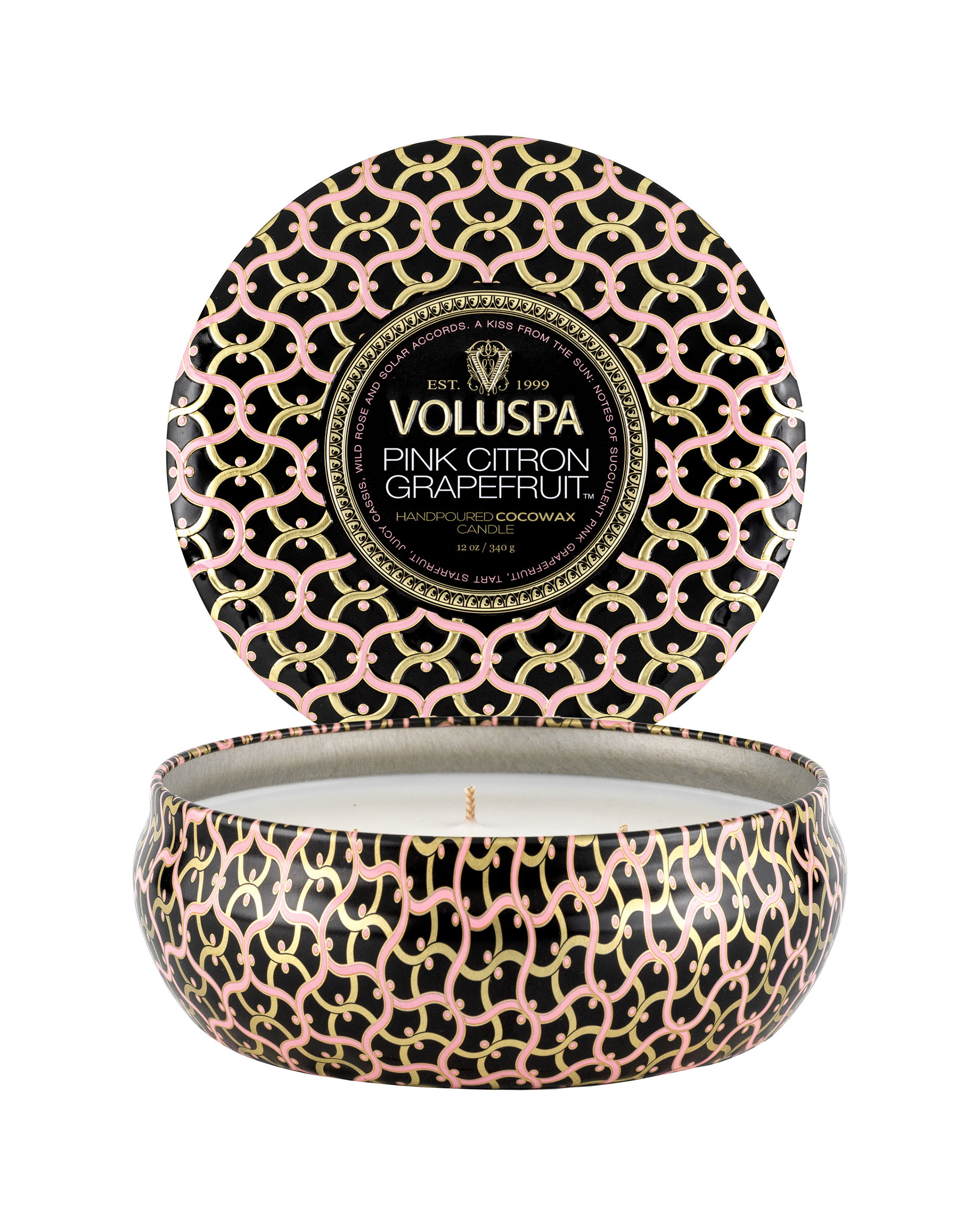 Pink Citron Grapefruit doftljus 3-wick