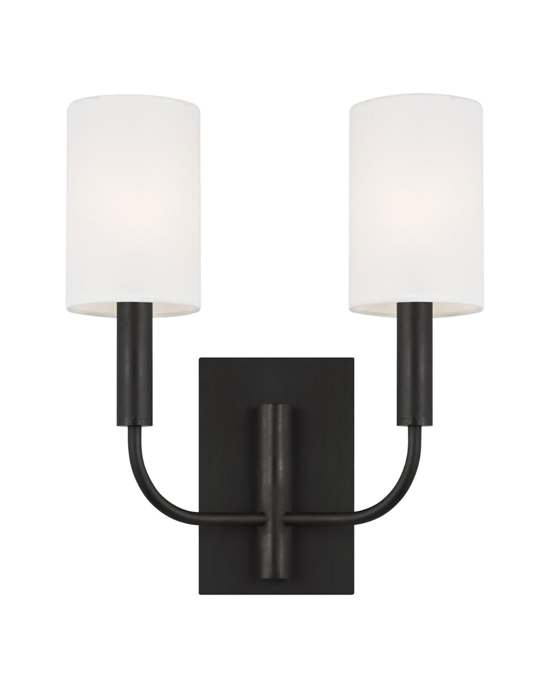 Brianna vägglampa dubbel Aged Iron