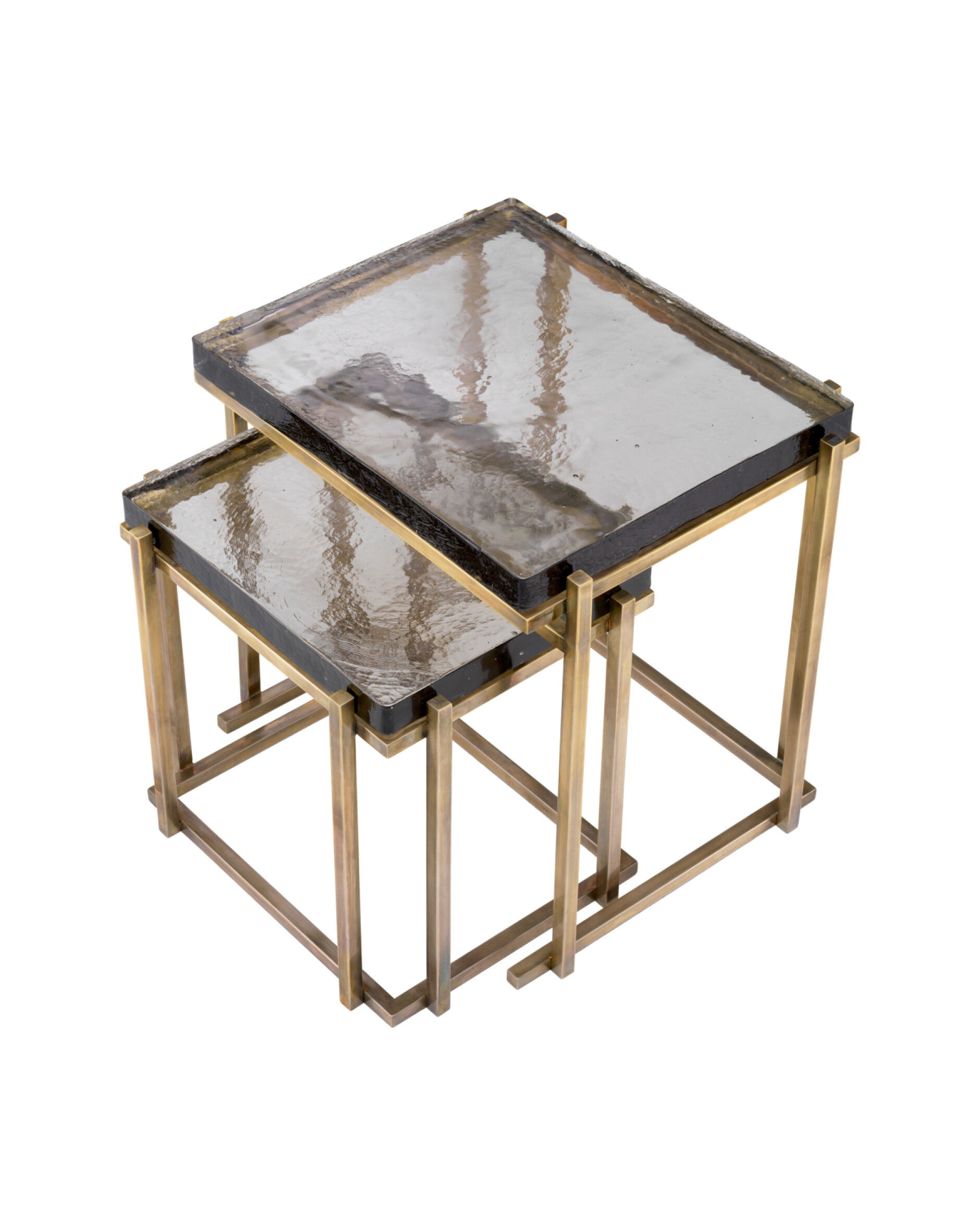 Niemeyer Side Table Vintage Brass Set of 2
