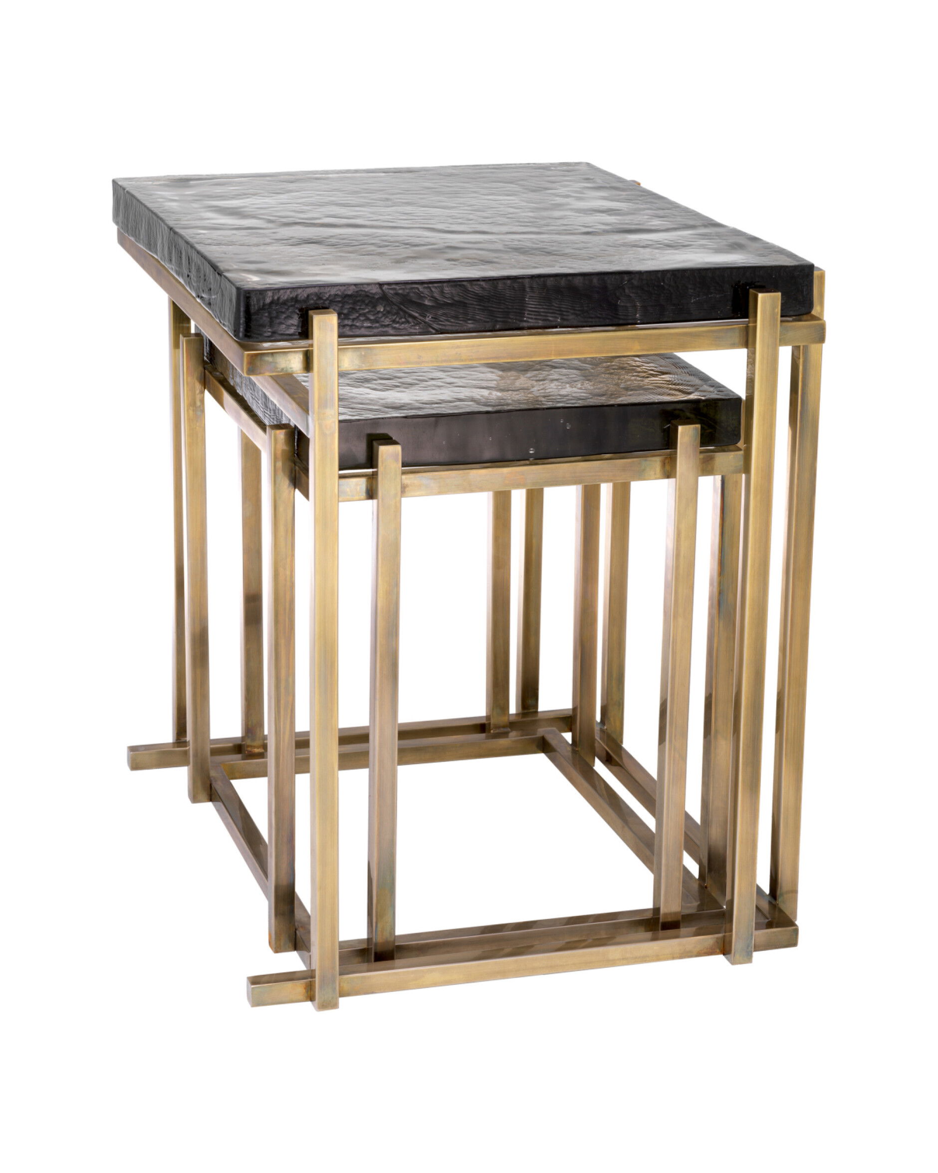 Niemeyer Side Table Vintage Brass Set of 2