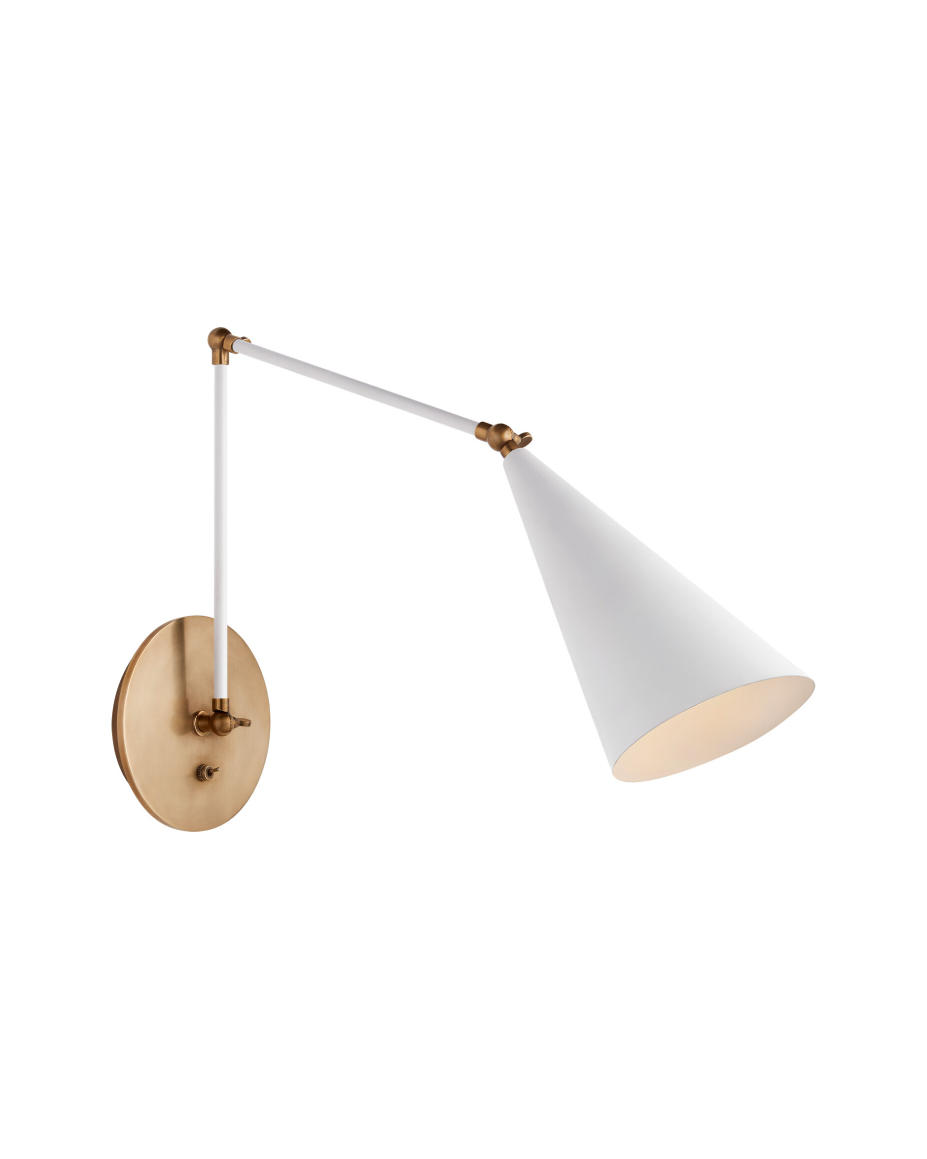 Clemente vägglampa dubbel vit