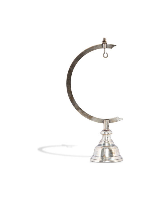 Stand Library Clock, Silver