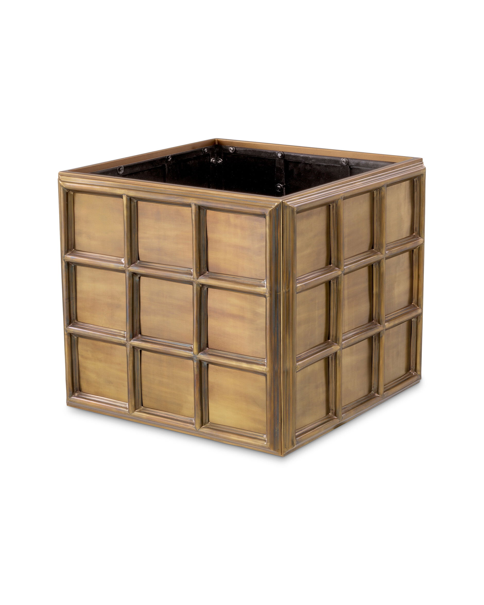 Grid planteringslåda antik mässing