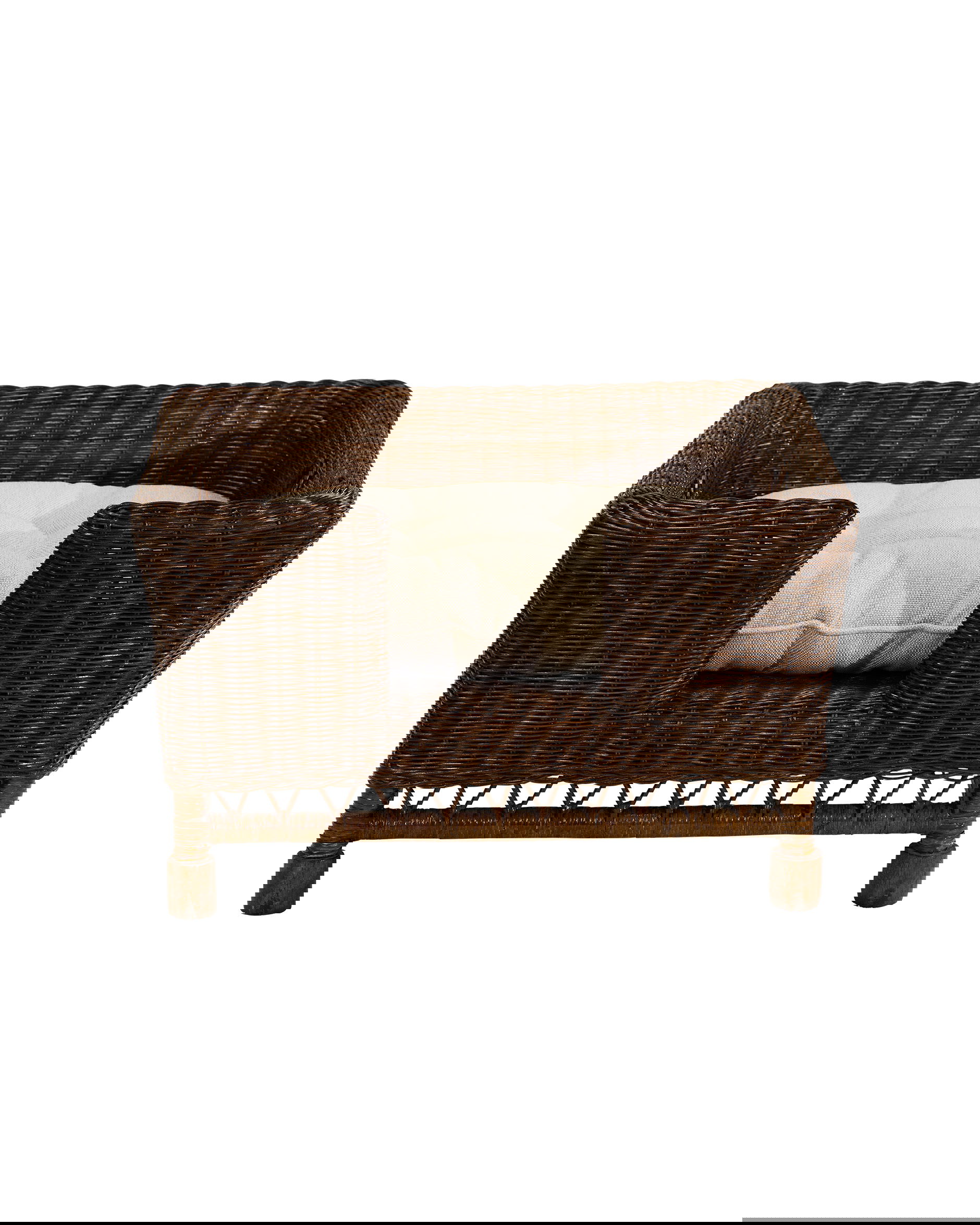 Cognac Hundebett Rattan