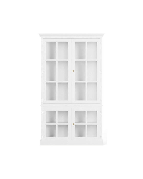 seethrough vitrinskåp classic white